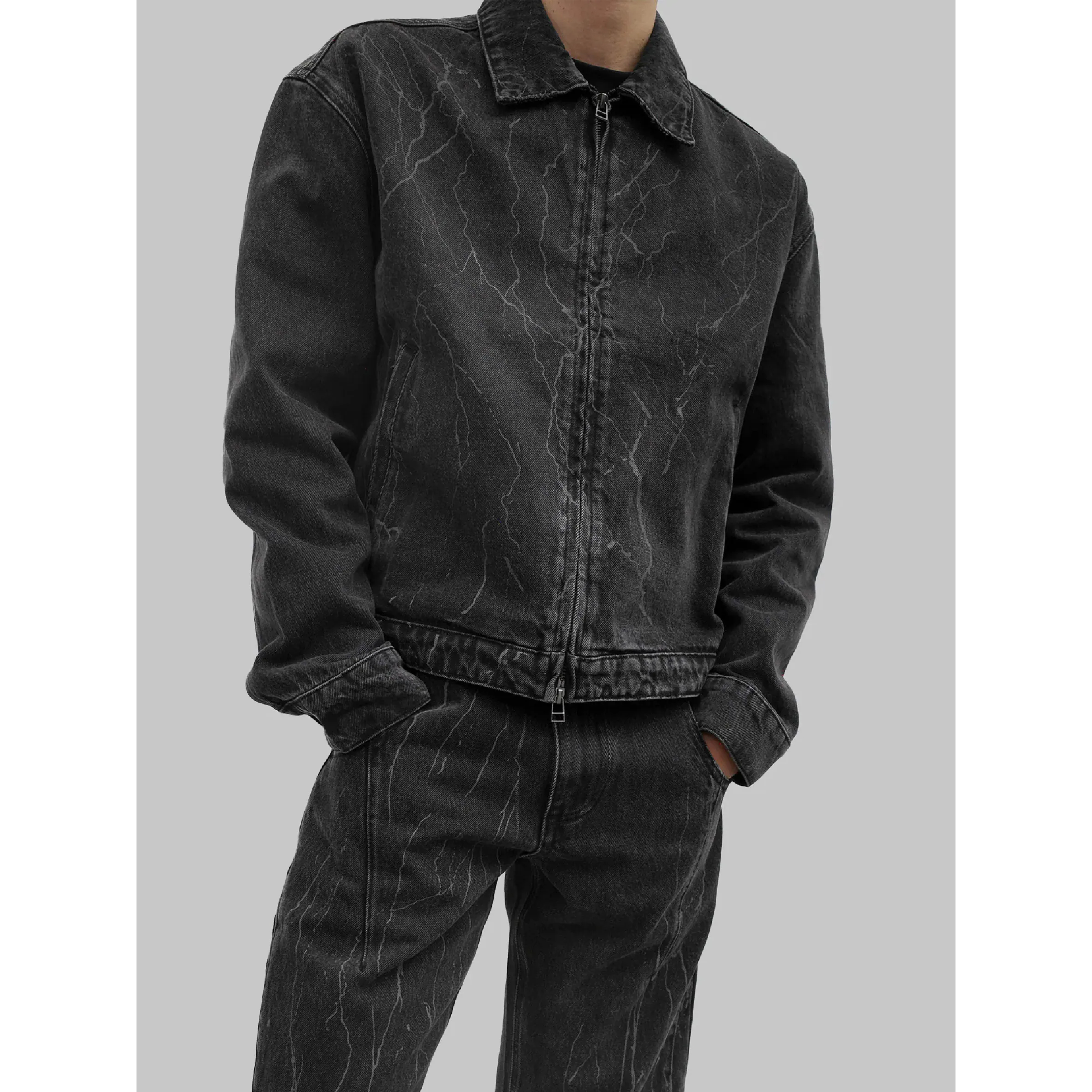 Anonymous Talking Zip-Up Denim Jacket 拉鍊牛仔外套