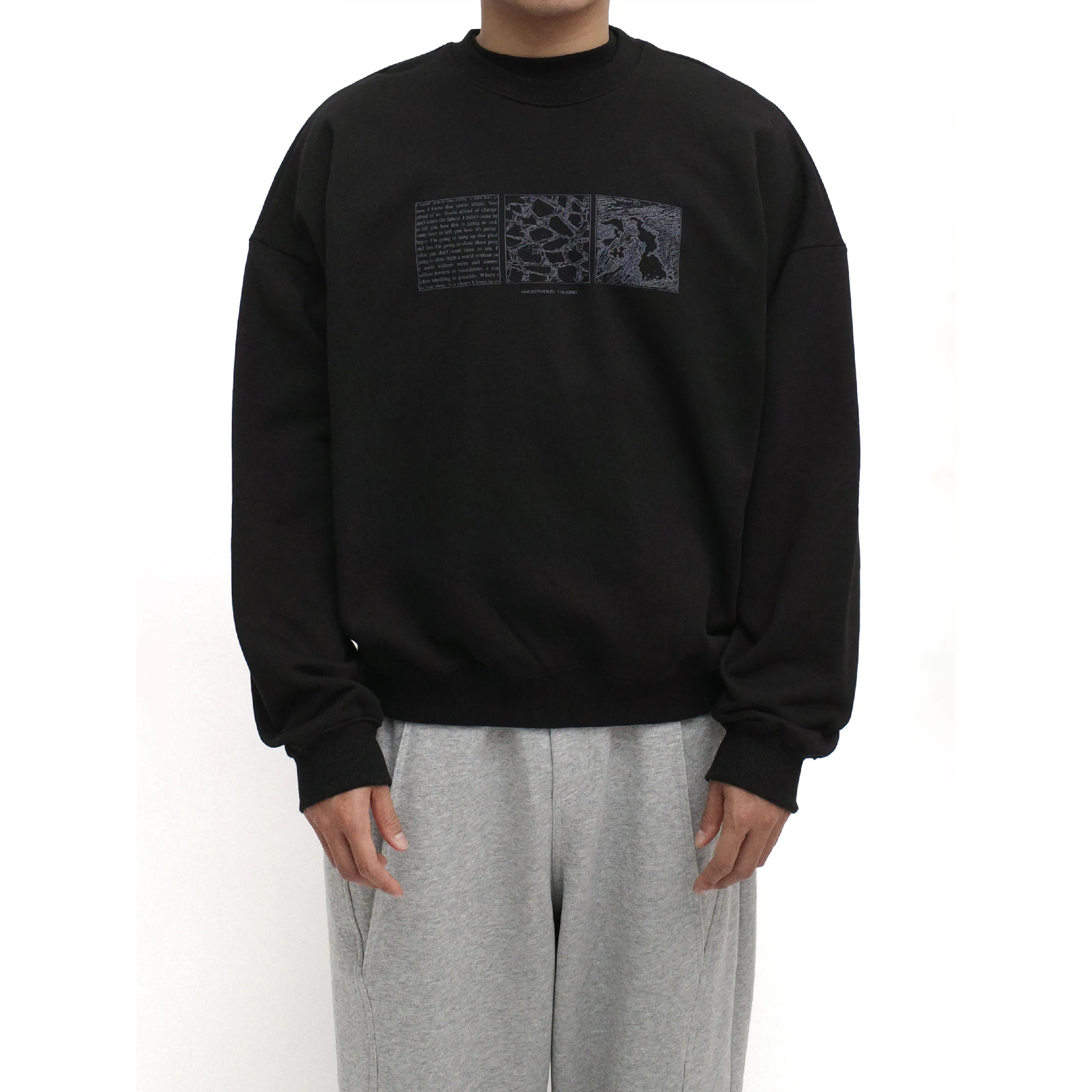 Anonymous Talking Selection Sweatshirt 圖文印花大學Tee