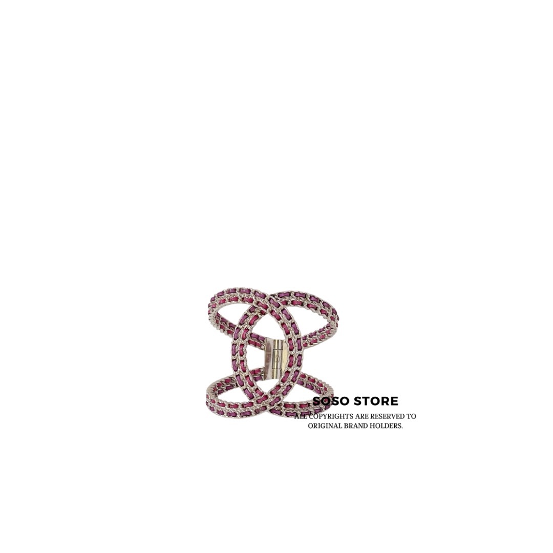 Chanel Cuff Bracelet - Pink / SHW