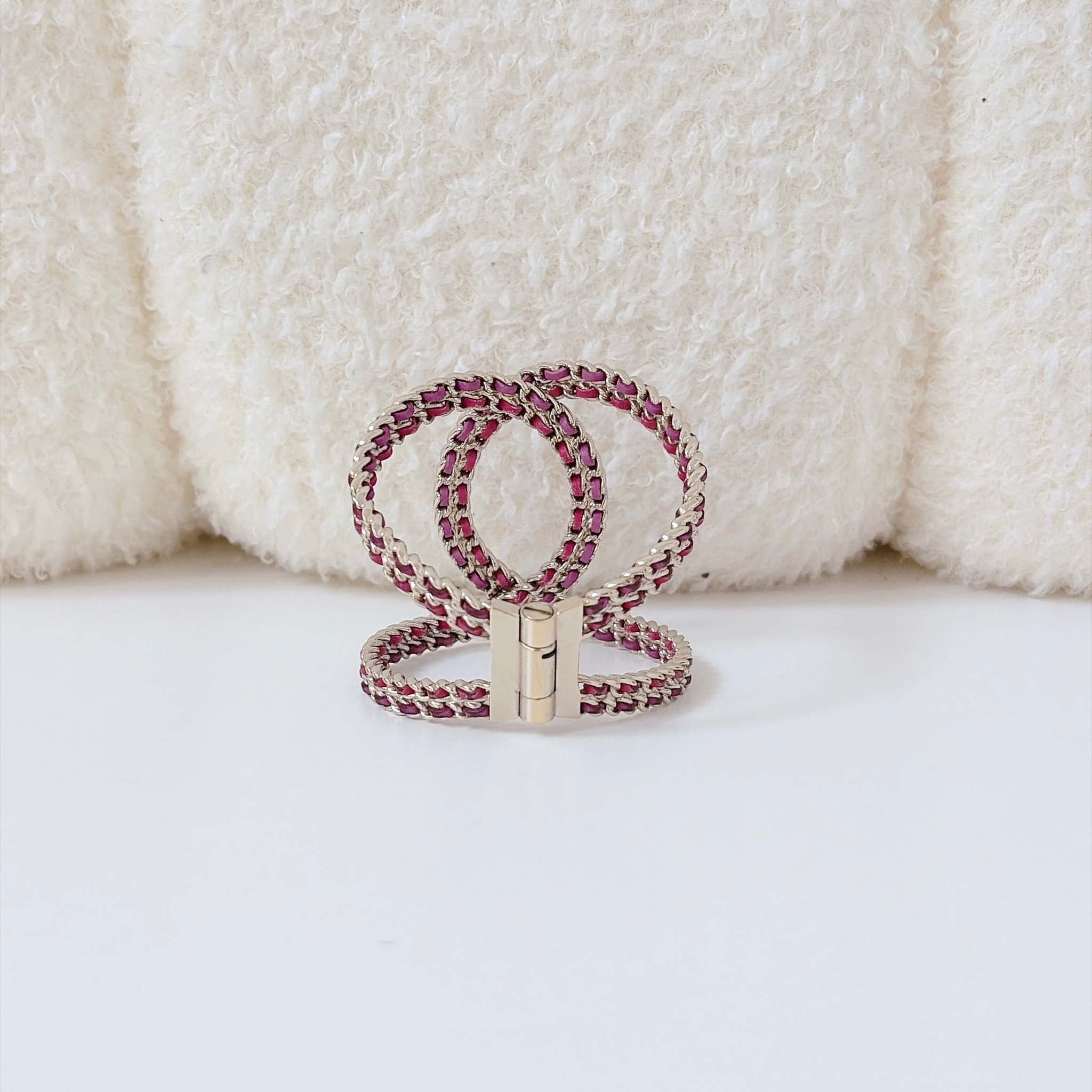 Chanel Cuff Bracelet - Pink / SHW