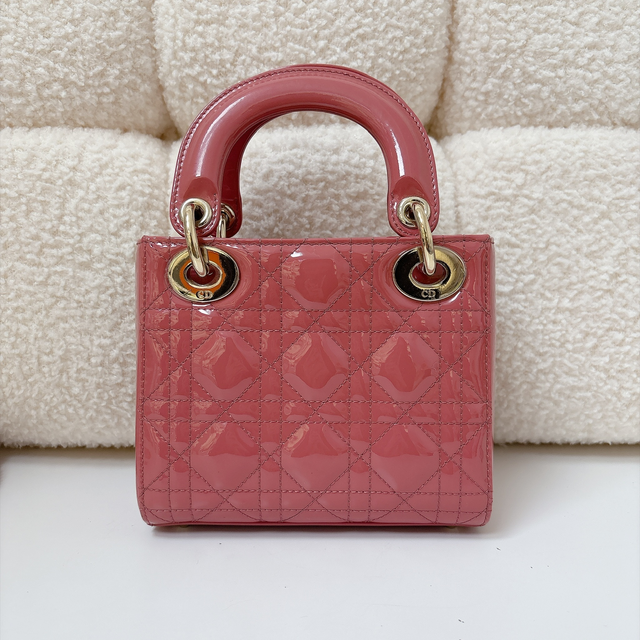 Christian Dior Mini Lady - Strawberry Pink / GHW