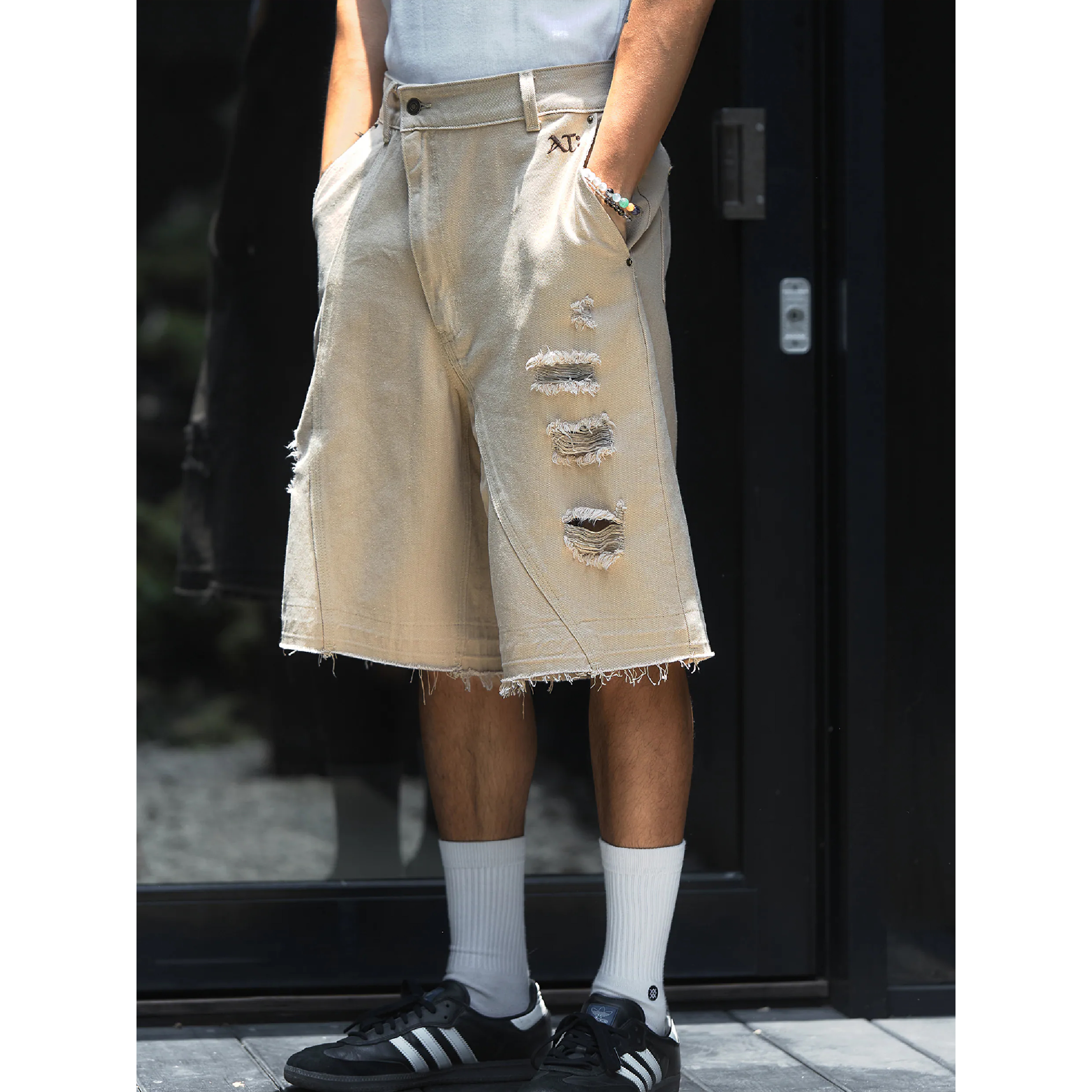 Anonymous Talking Denim Jorts 及膝丹寧短褲