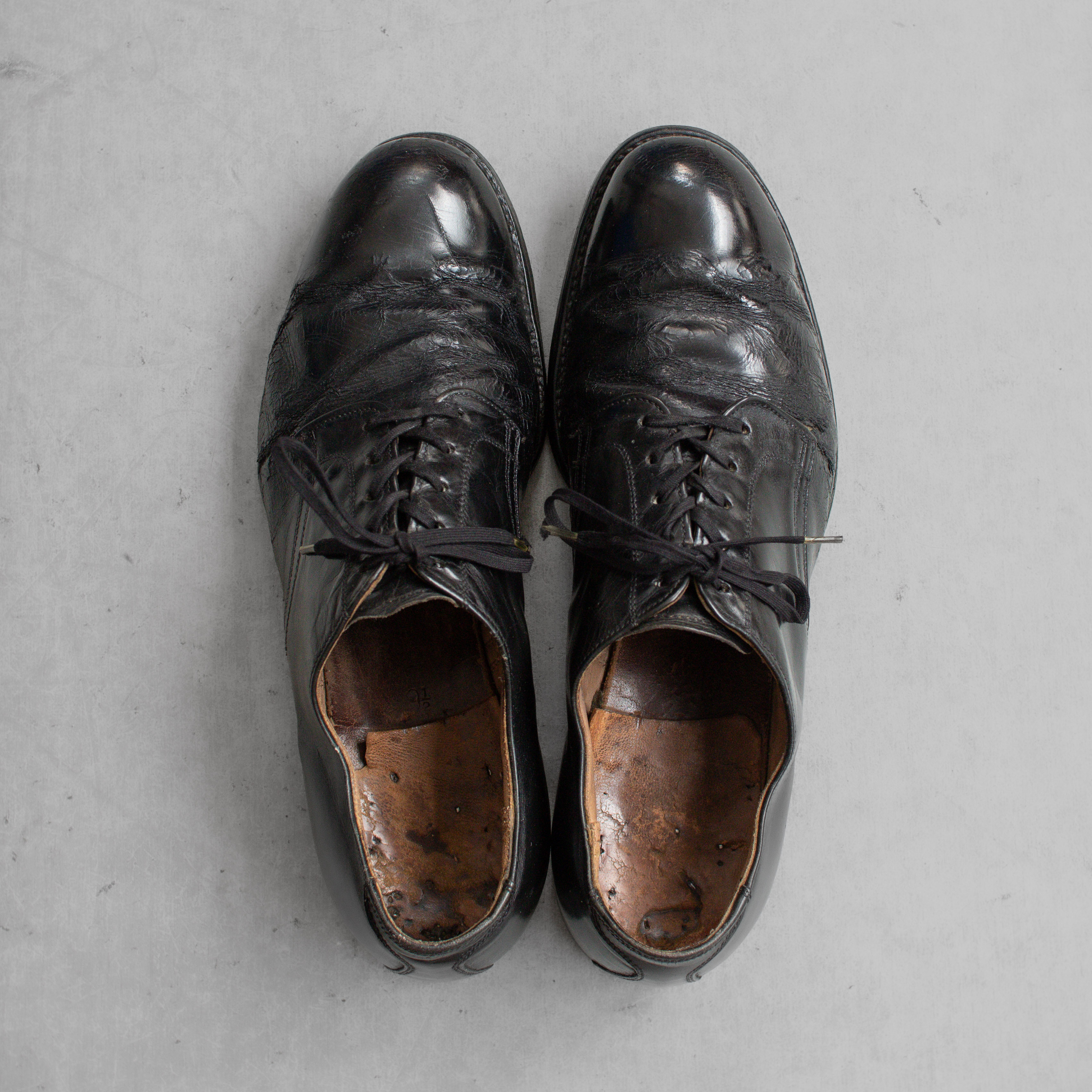 50S US NAVY SERVICE SHOES 美國 海軍 制服 黑色 皮鞋