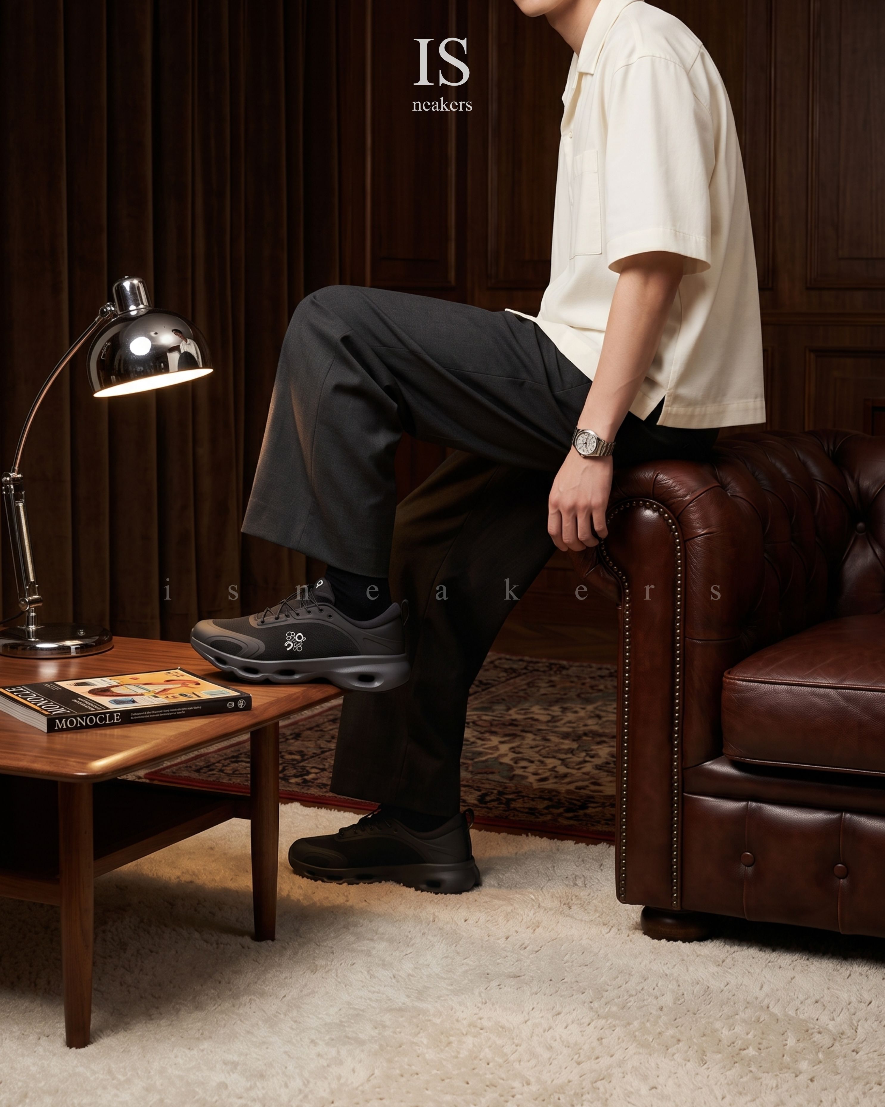 iSNEAKERS｜On昂跑 × LOEWE Cloudsolo 聯名款 黑灰 3MF30660553
