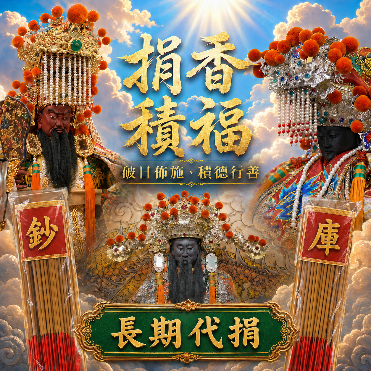 【一縷清香．三倍福報｜為神明續香火，為自己積福報】長期代捐方案