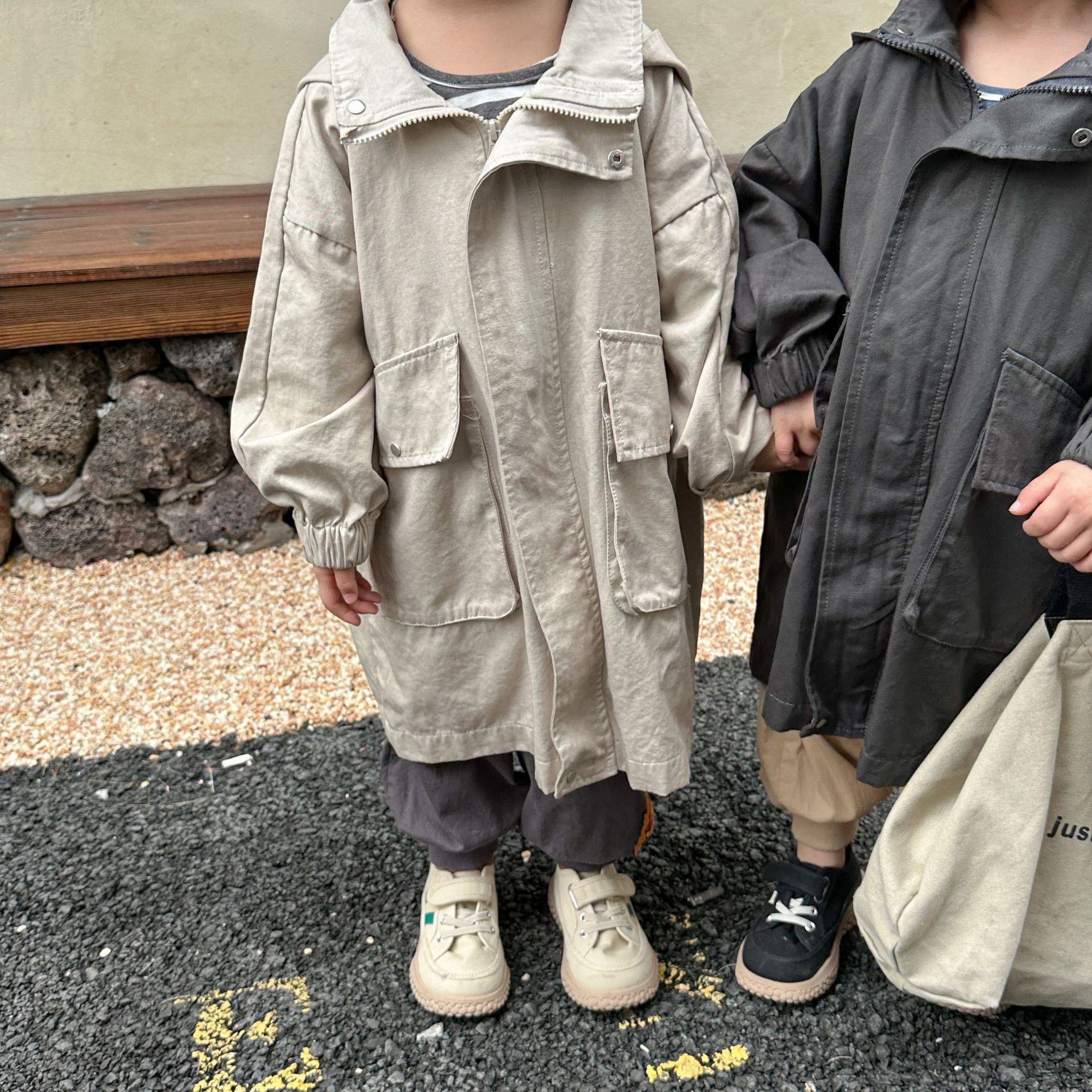日系工裝 長版春秋外套