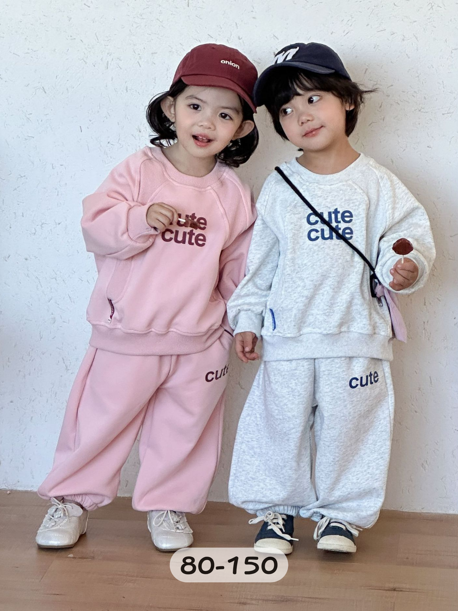 CUTE字母 長袖套裝2件組