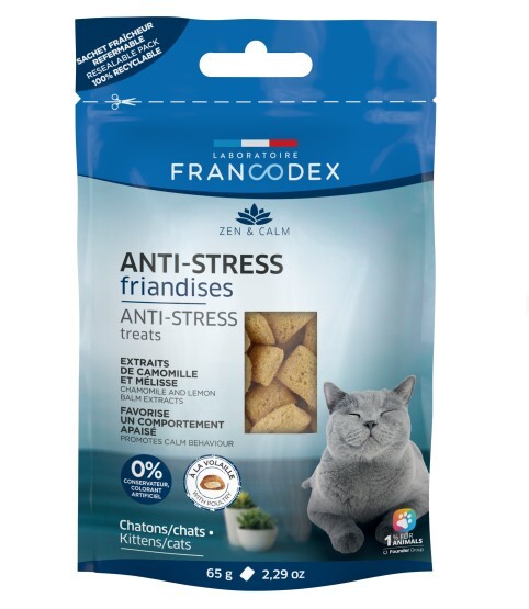 [$100/3包] 法國Francodex 貓用 寧神抒壓小食 65g