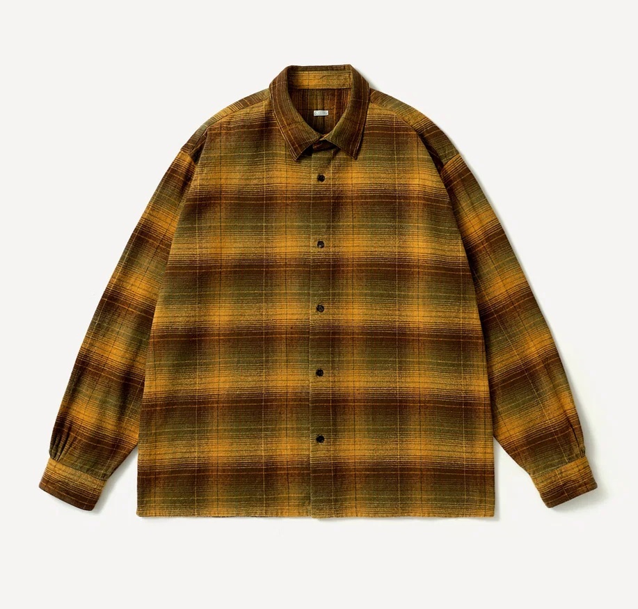 A.PRESSE 2026 A/W VINTAGE COTTON SILK NEP TWILL CHECK SHIRT (26AAP-02-06) - PRE ORDER ITEM (預訂中)