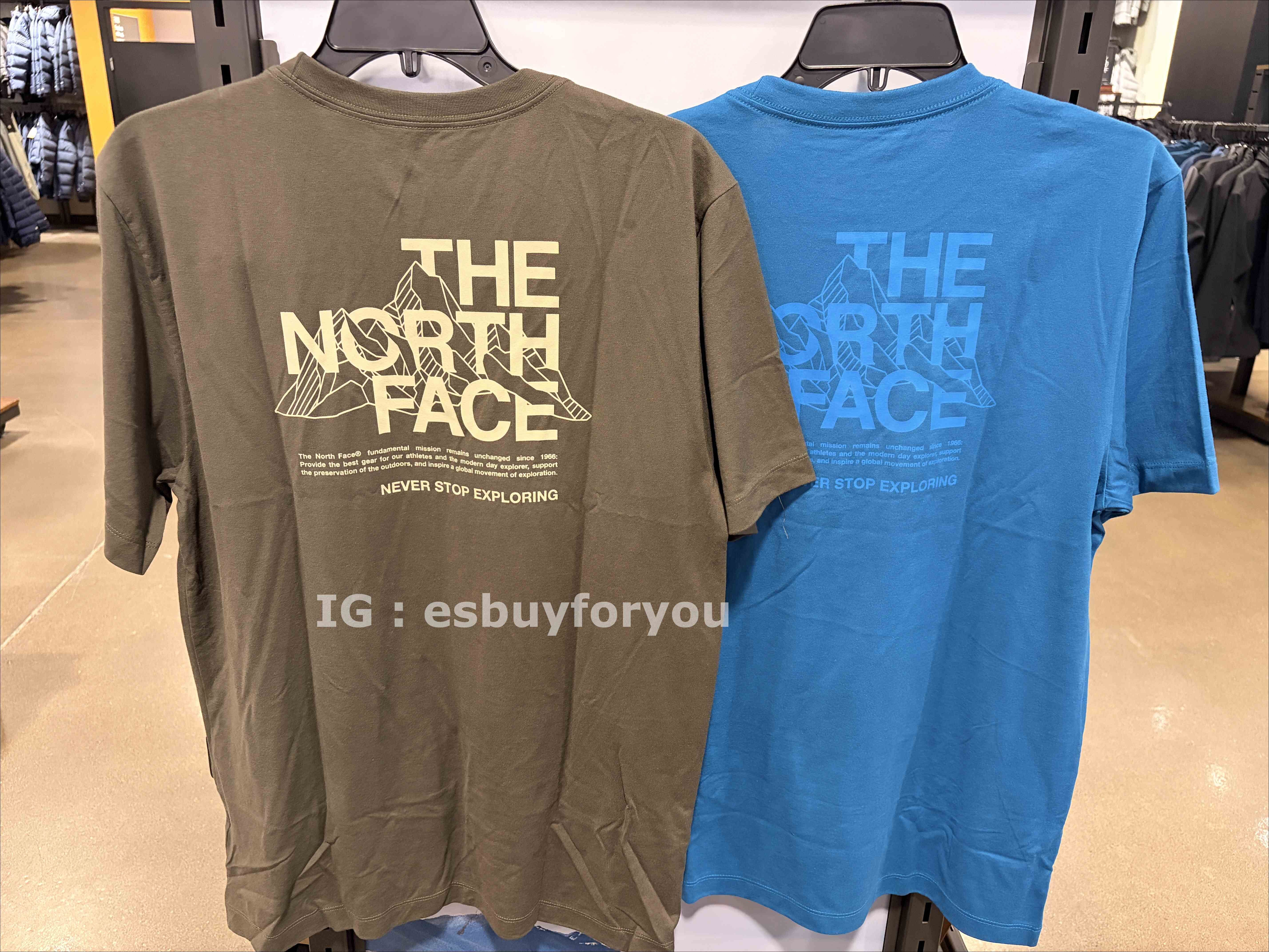The North Face 男款 正反 山脈圖案 短TEE (2色)