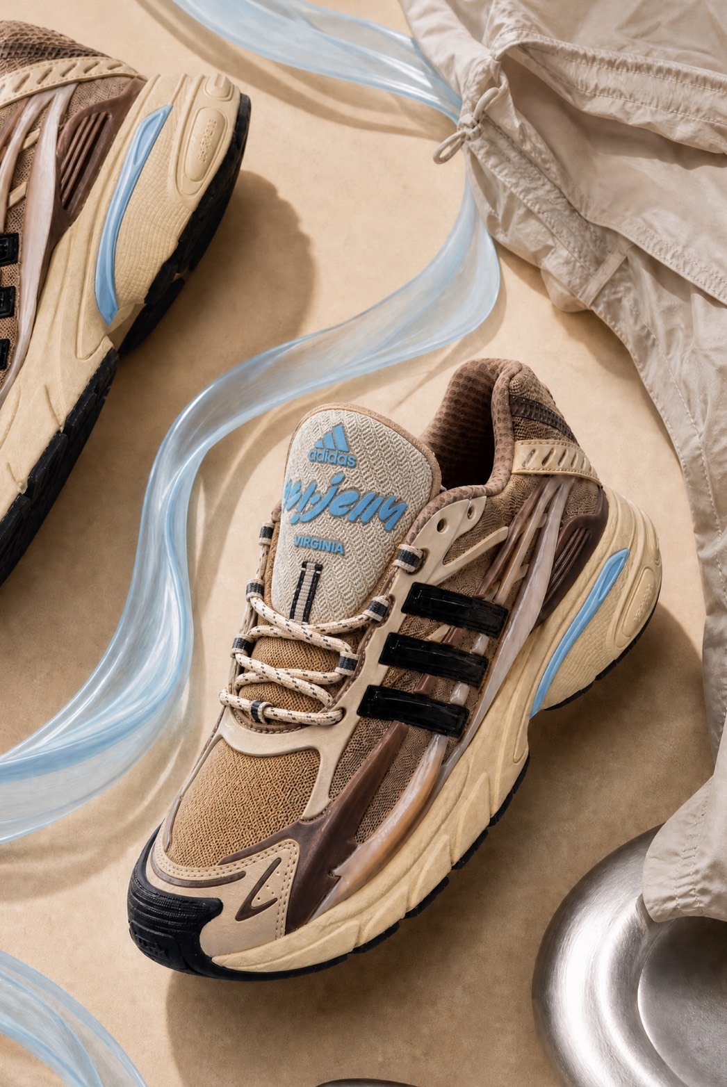 【APAIR】預購 Adidas x Pharrell Williams Adistar Jellyfish 沙色 復古老爹鞋 米棕 菲董聯名 KH6729