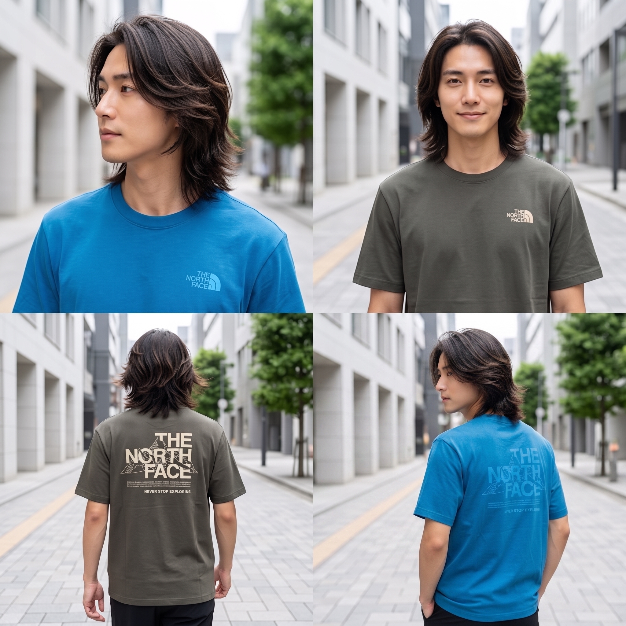 The North Face 男款 正反 山脈圖案 短TEE (2色)