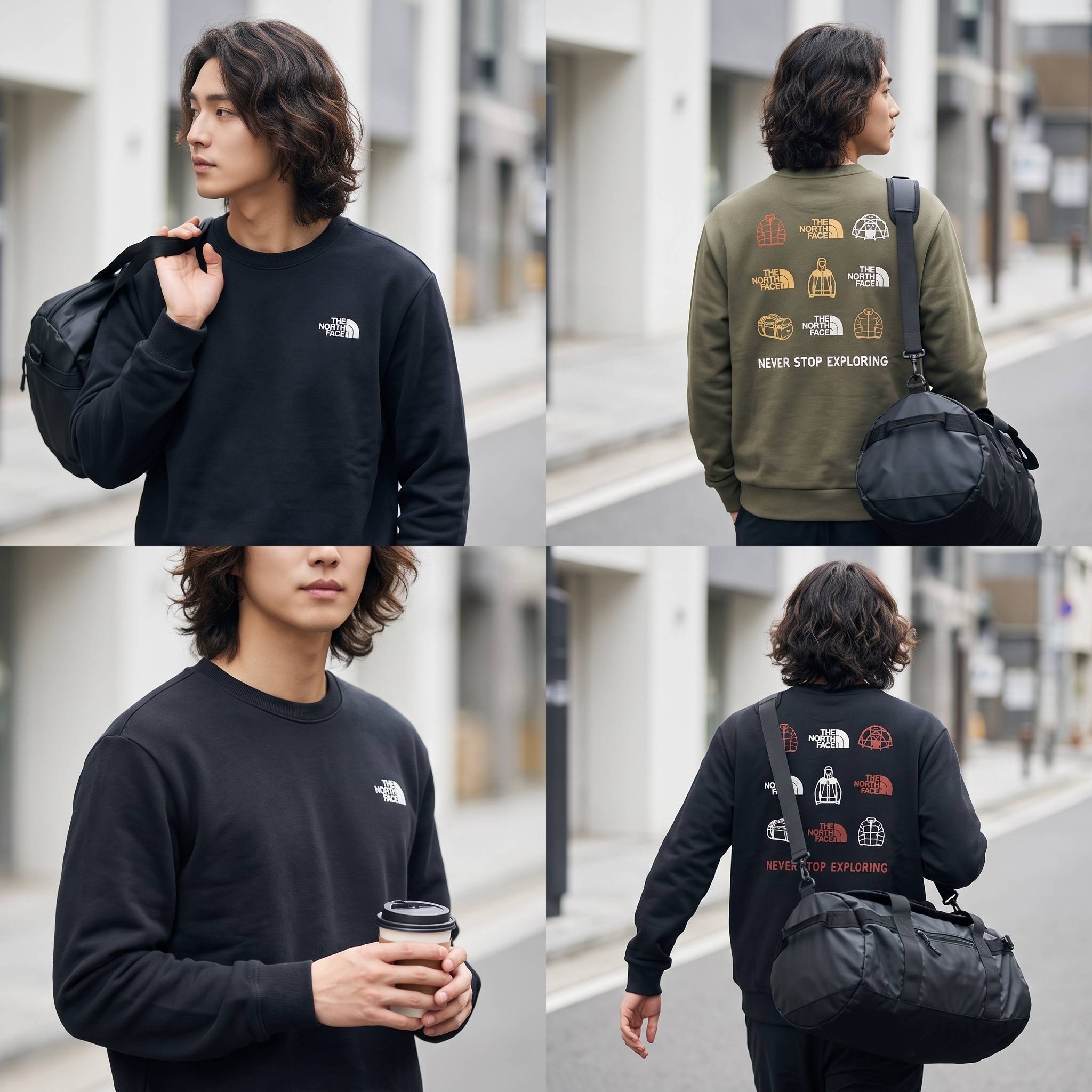 THE NORTH FACE 男大人 正反圖 戶外造型設計 刷毛 大學TEE (2色)