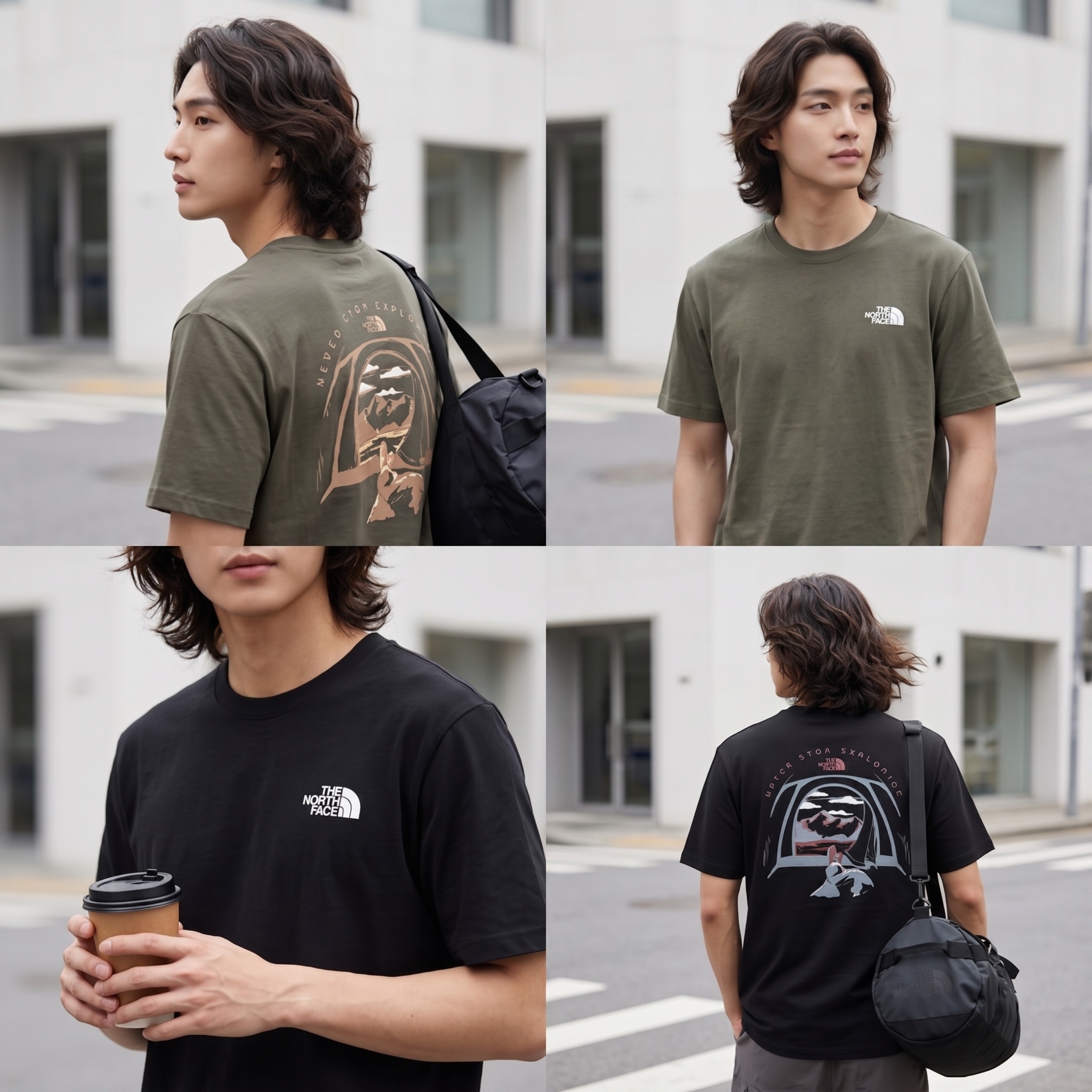 The North Face 男款 正反 露營帳棚圖案 短TEE (3色)