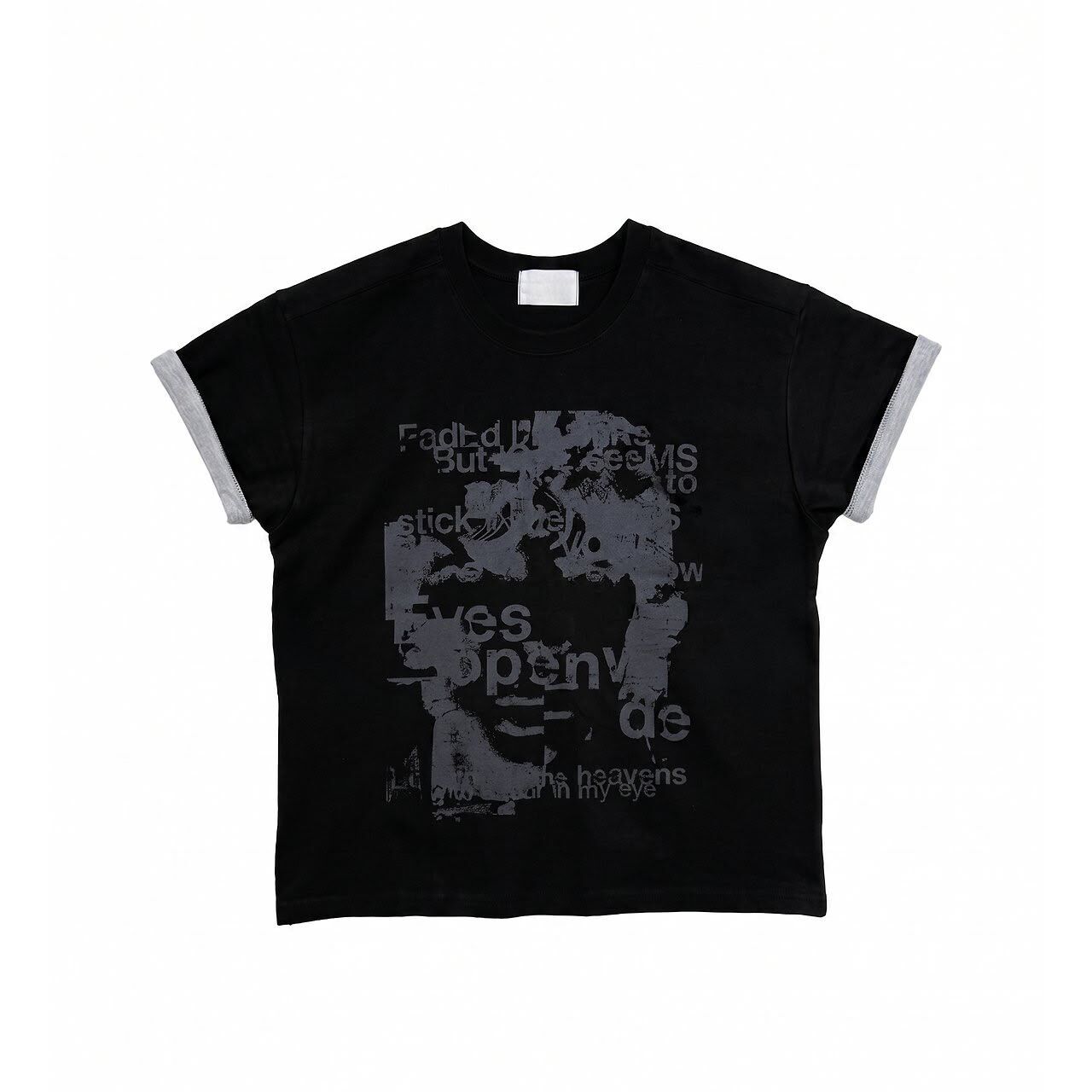 英文字圖案短袖Tee 1INCH-012T