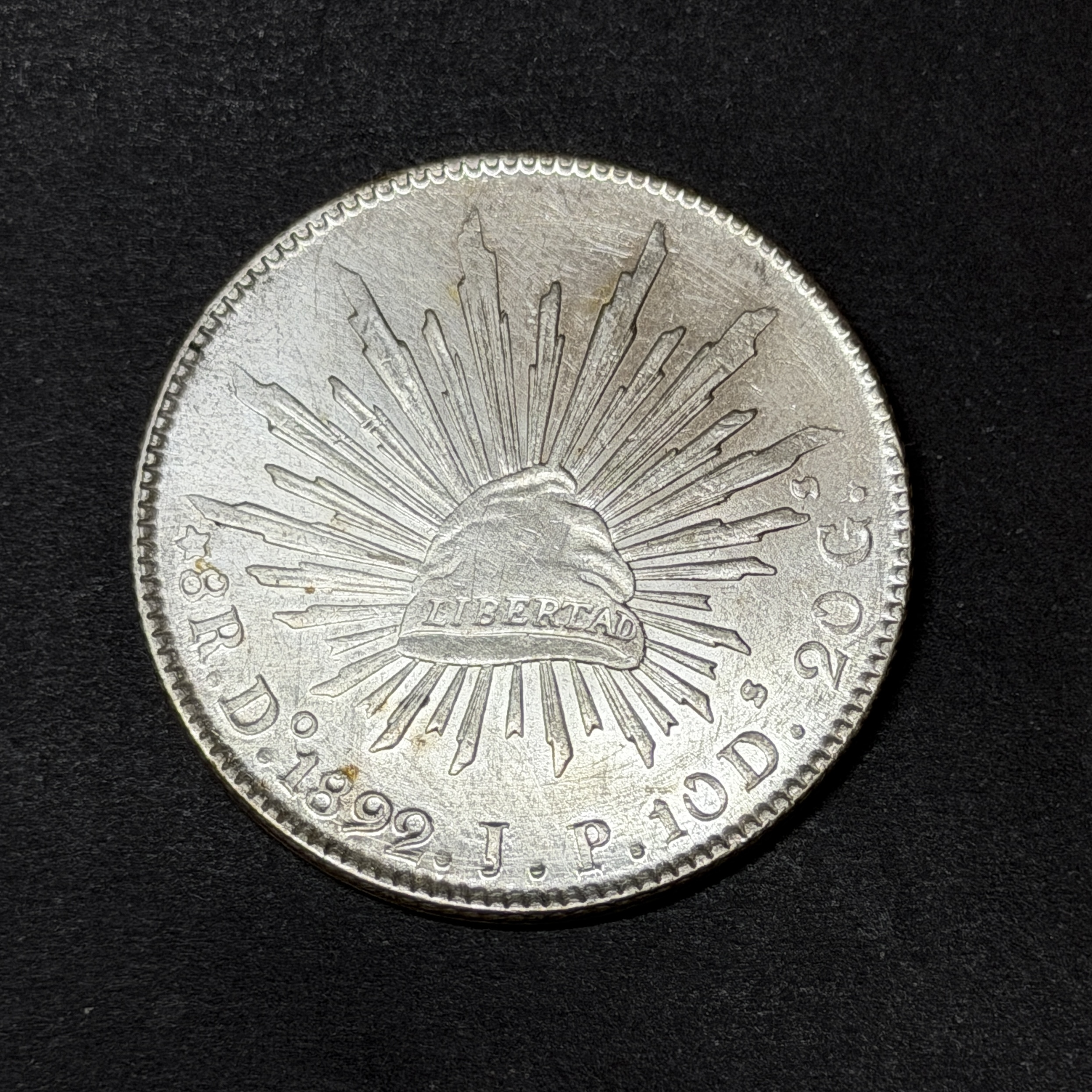 1892年墨西哥8R鷹洋 (90% 銀)