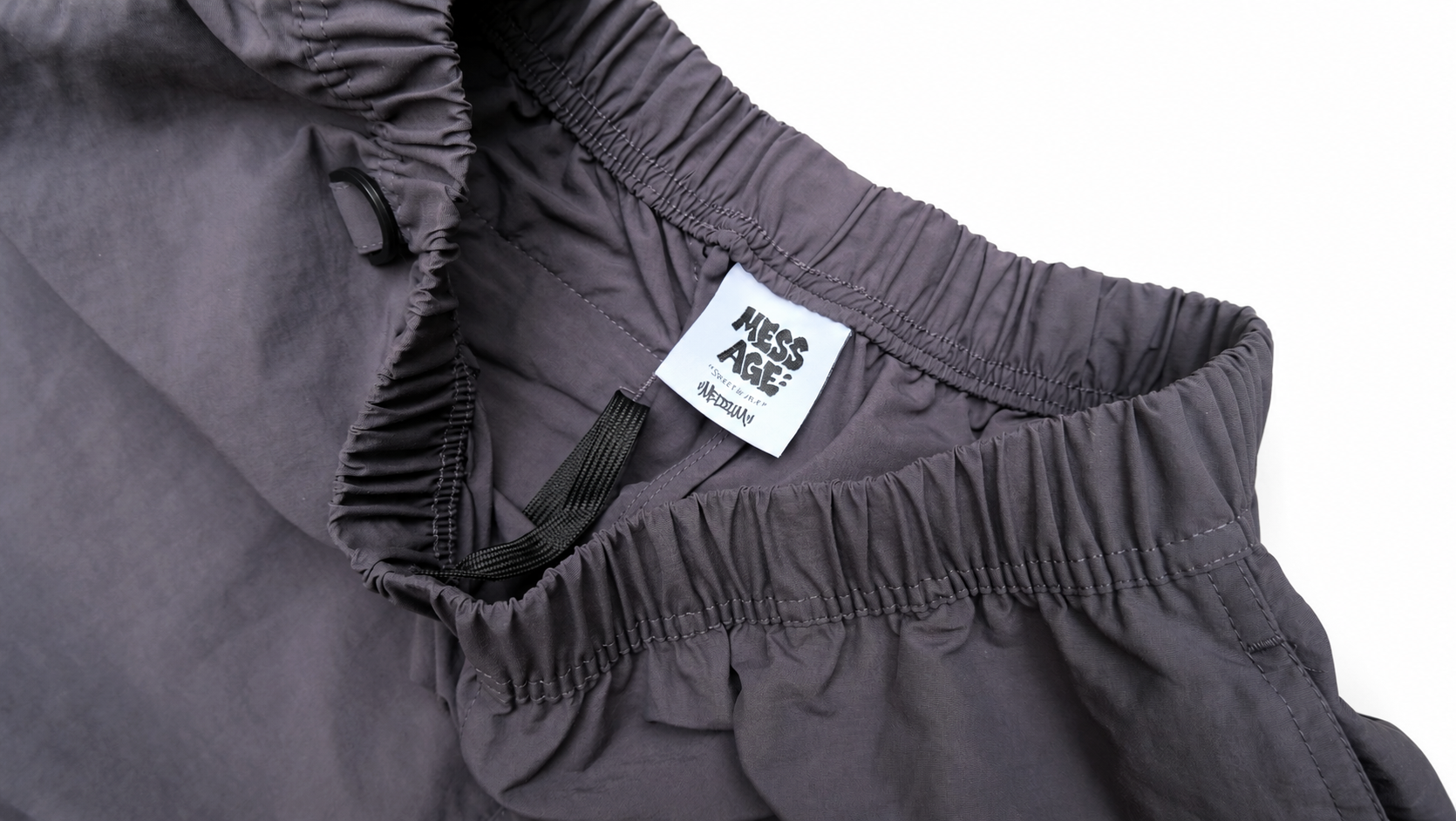 Mess-age Nylon Shorts / Silver Gray