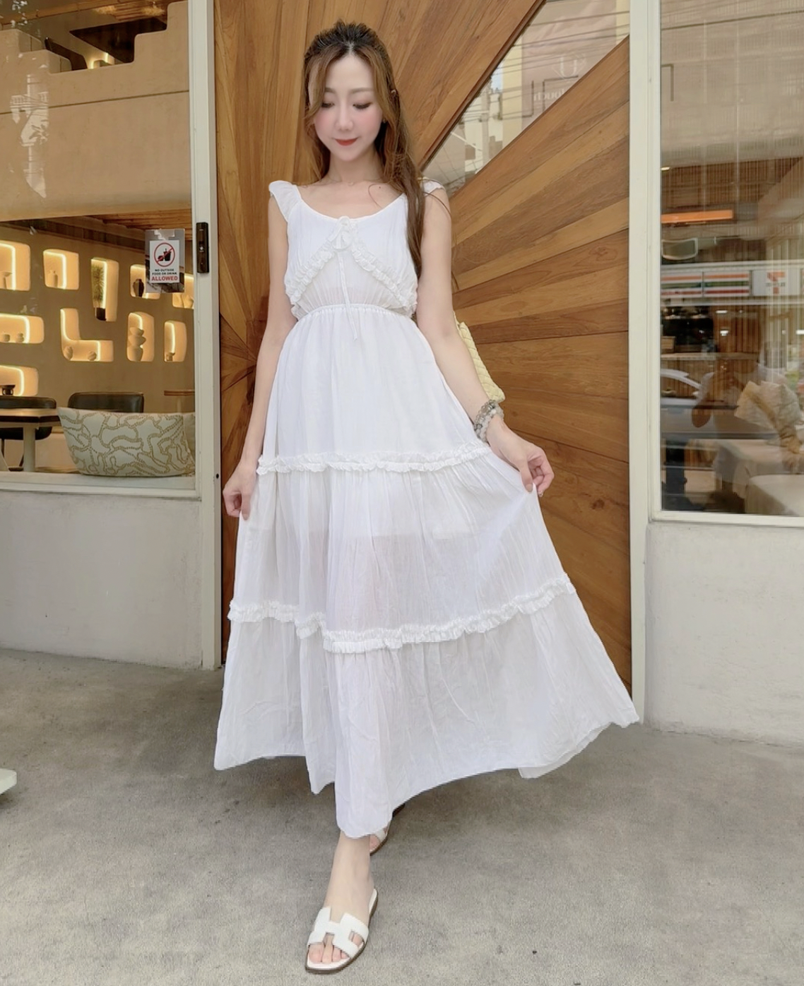 MADE IN THAILAND🇳🇱 ORGANIC COTTON 泰國純棉 FARIY WHITE ONE PIECE 260814