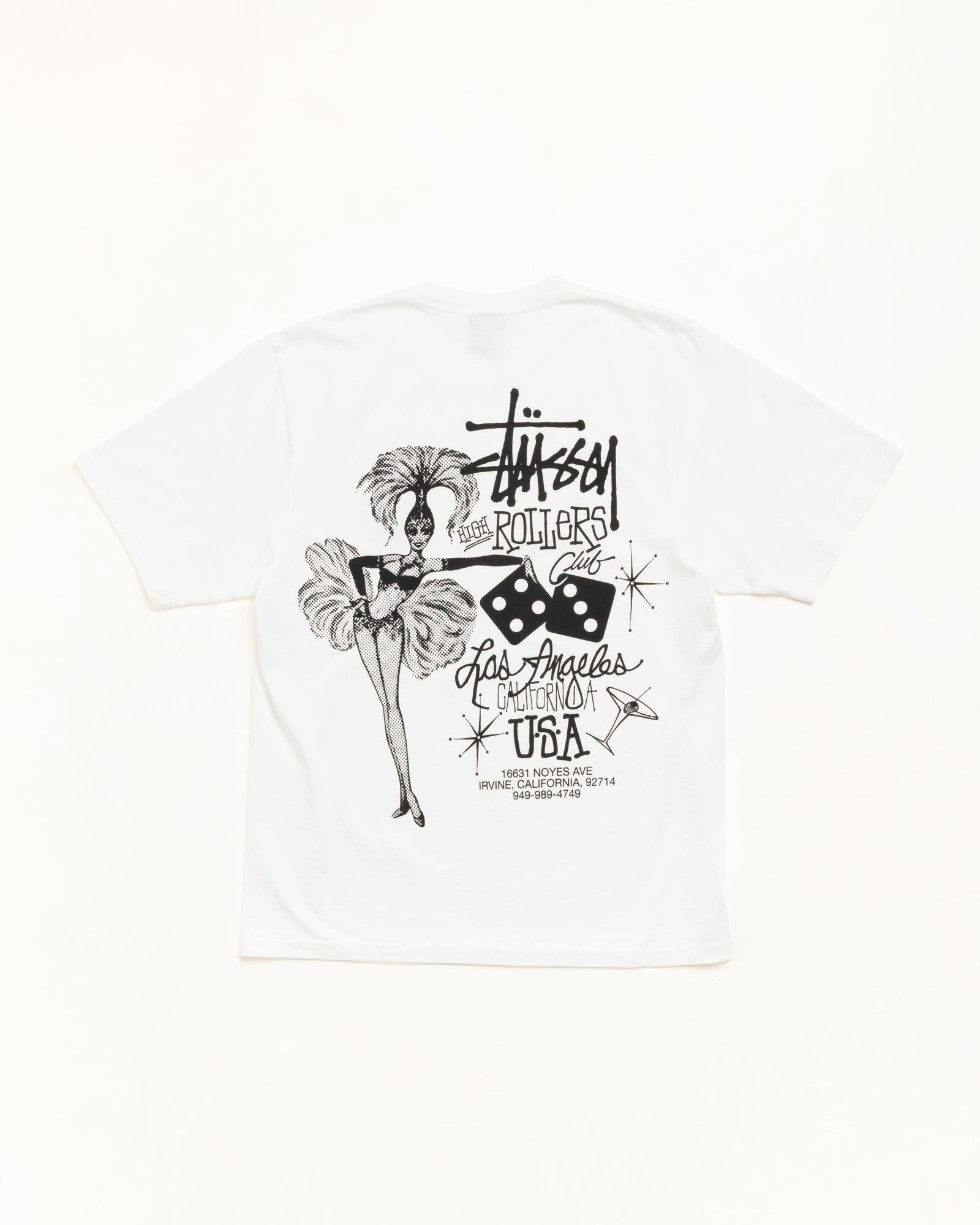 STUSSY HIGH ROLLERS TEE  Natural 米白色