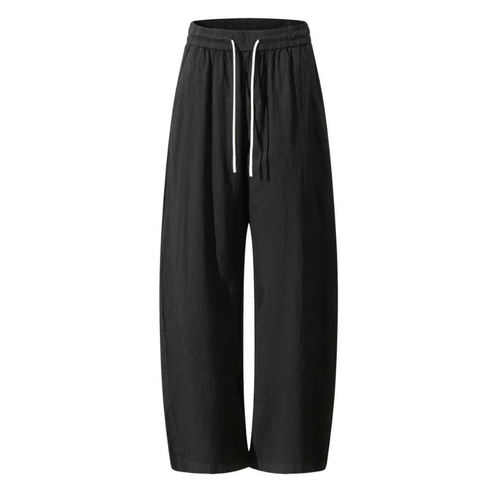 BOT-CCG0823-017 彎刀闊腿褲-黑色 (A17)(M-XXXL)