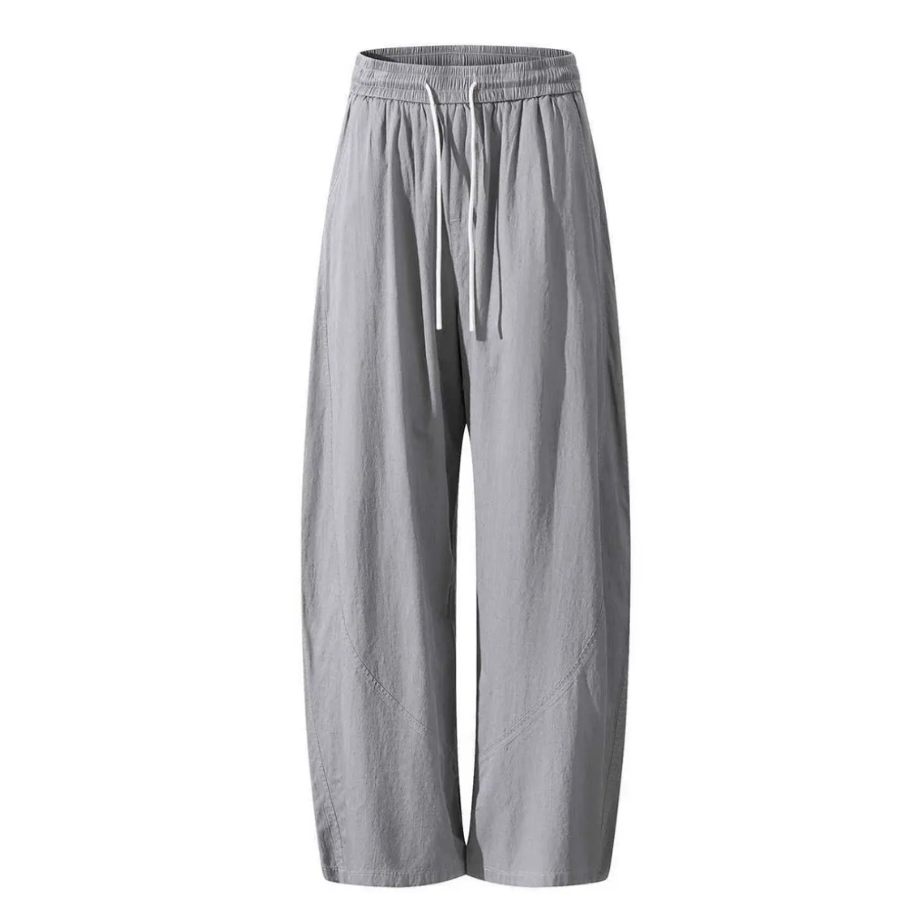 BOT-CCG0823-018 彎刀闊腿褲-淺灰色 (A18)(M-XXXL)