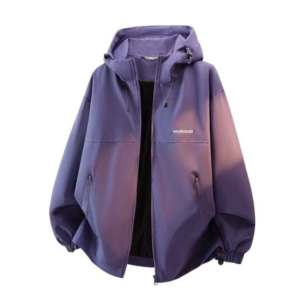 JAC-CCG0823-027 連帽防水外套-紫色 送高品質純棉TEE一件 (A27)(S-XXXL)