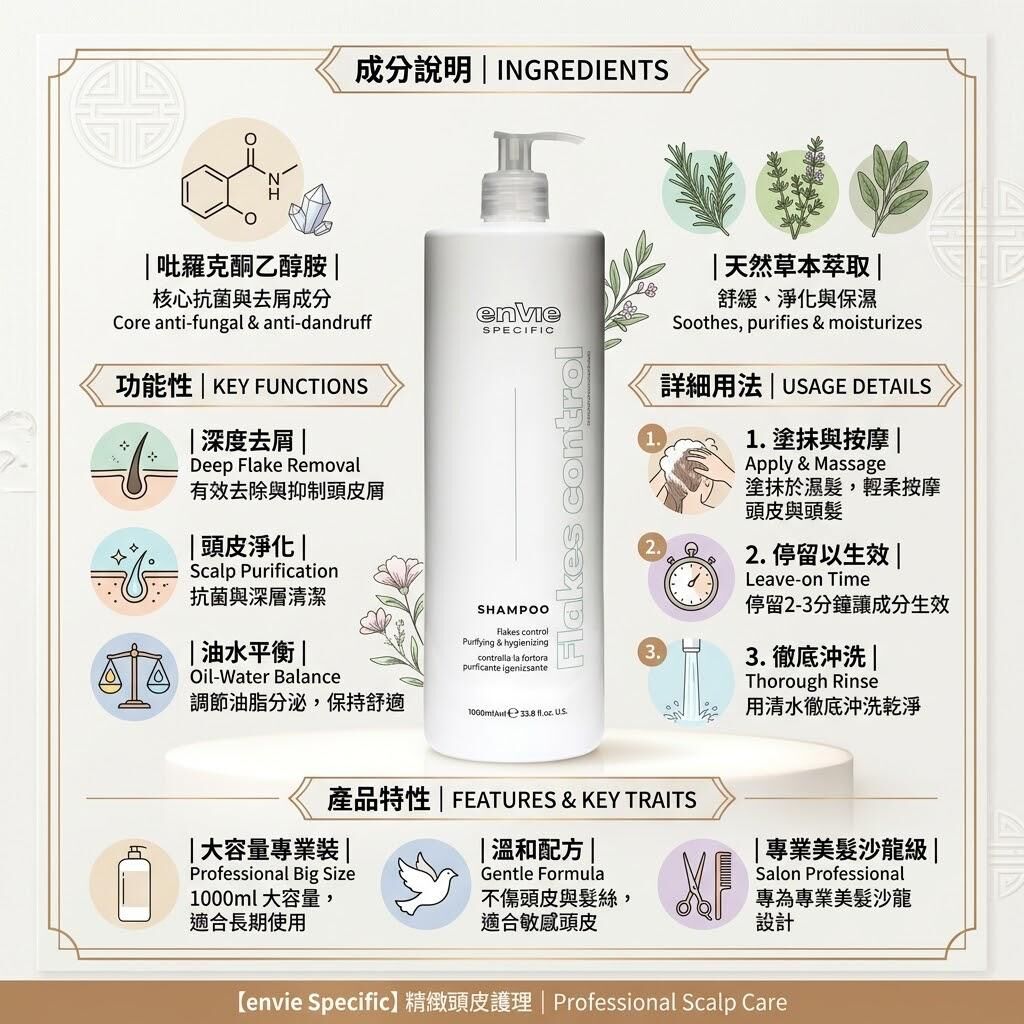 Envie flakes control shampoo 1000ml