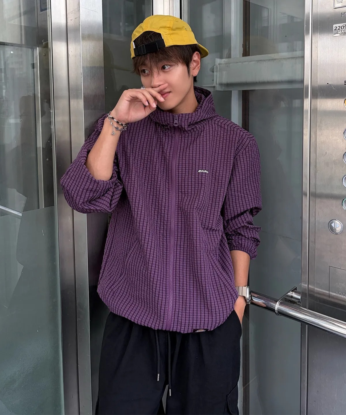 DICKIES Grid Check Light Windbreaker