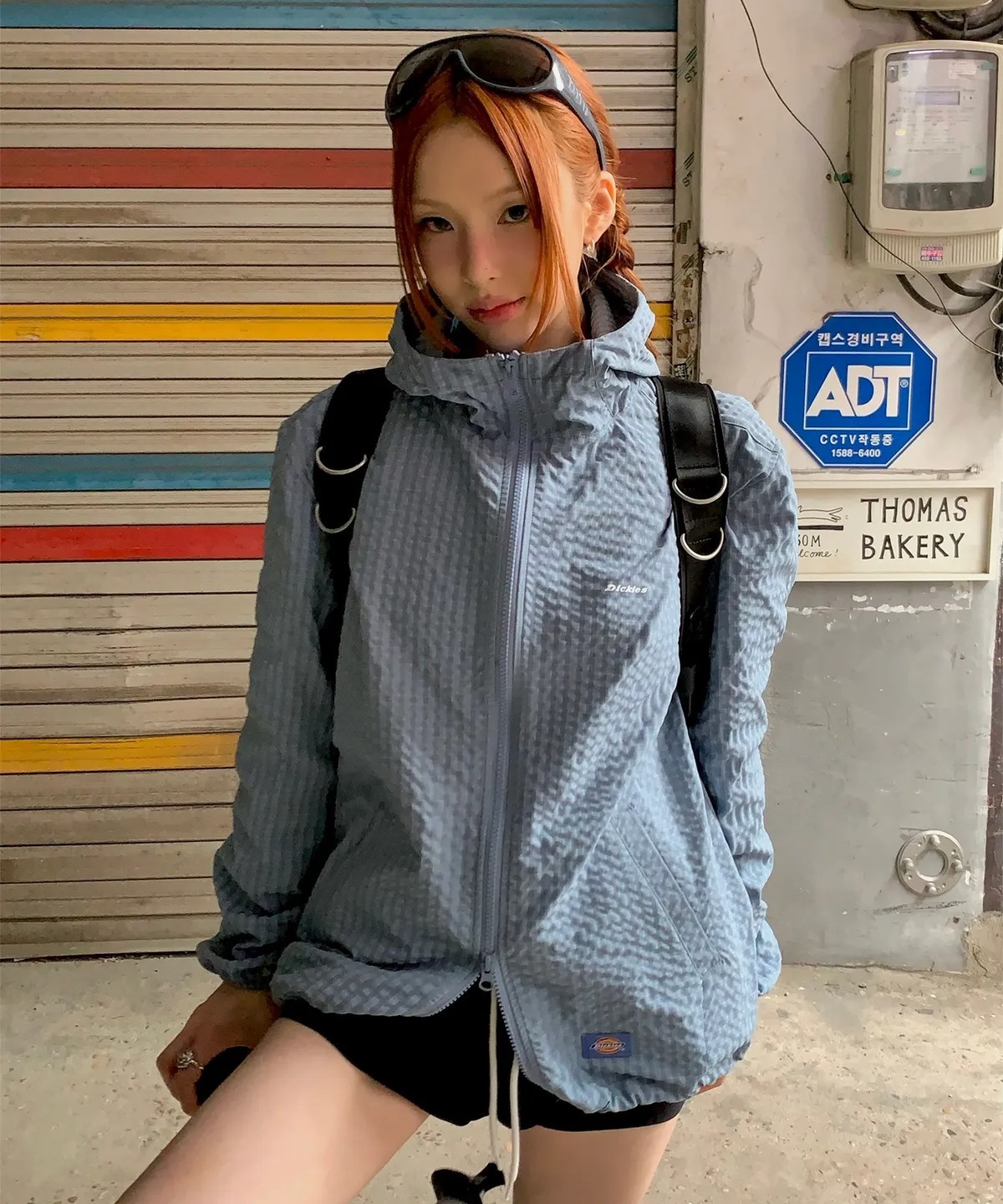 DICKIES Grid Check Light Windbreaker