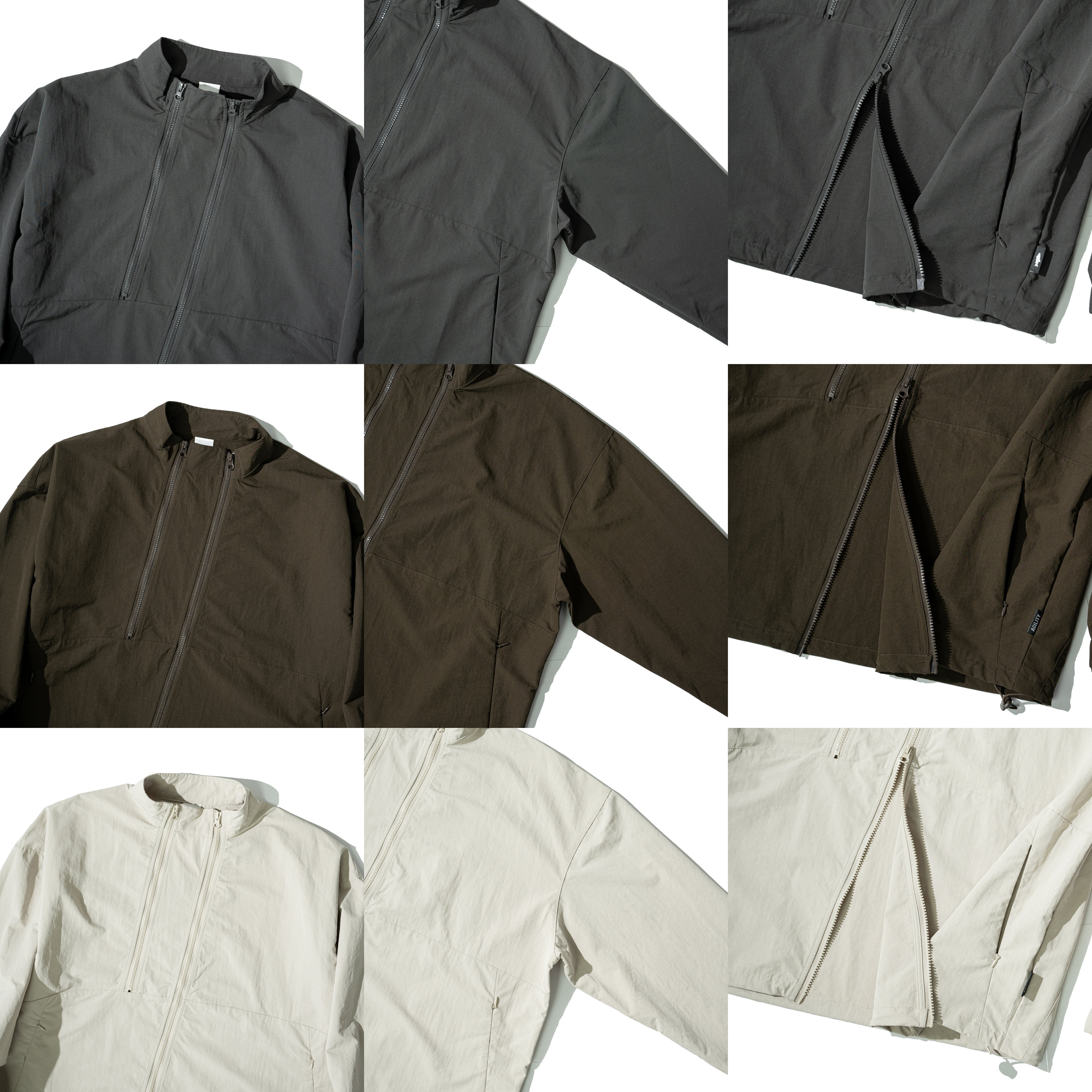 AGILITY Asymmetric Double Zip Jacket 斜拉鍊 短版 尼龍外套 [NJ85]