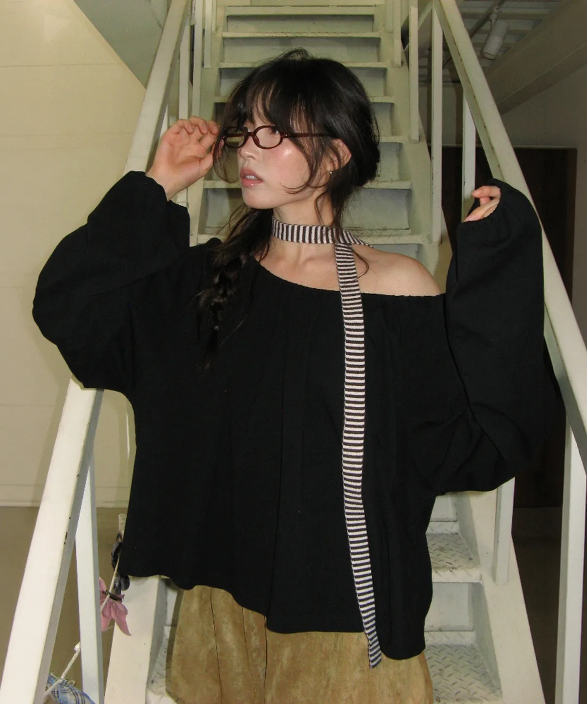 RONRON SHIRRING PUFF LONG SLEEVE
