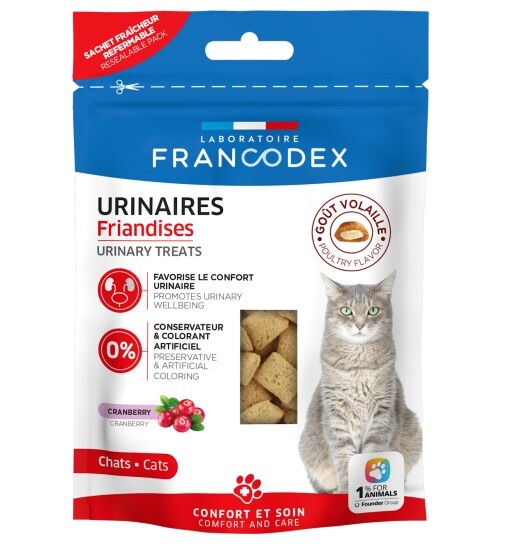 [$100/3包] 法國Francodex 貓用 泌尿小食 65g