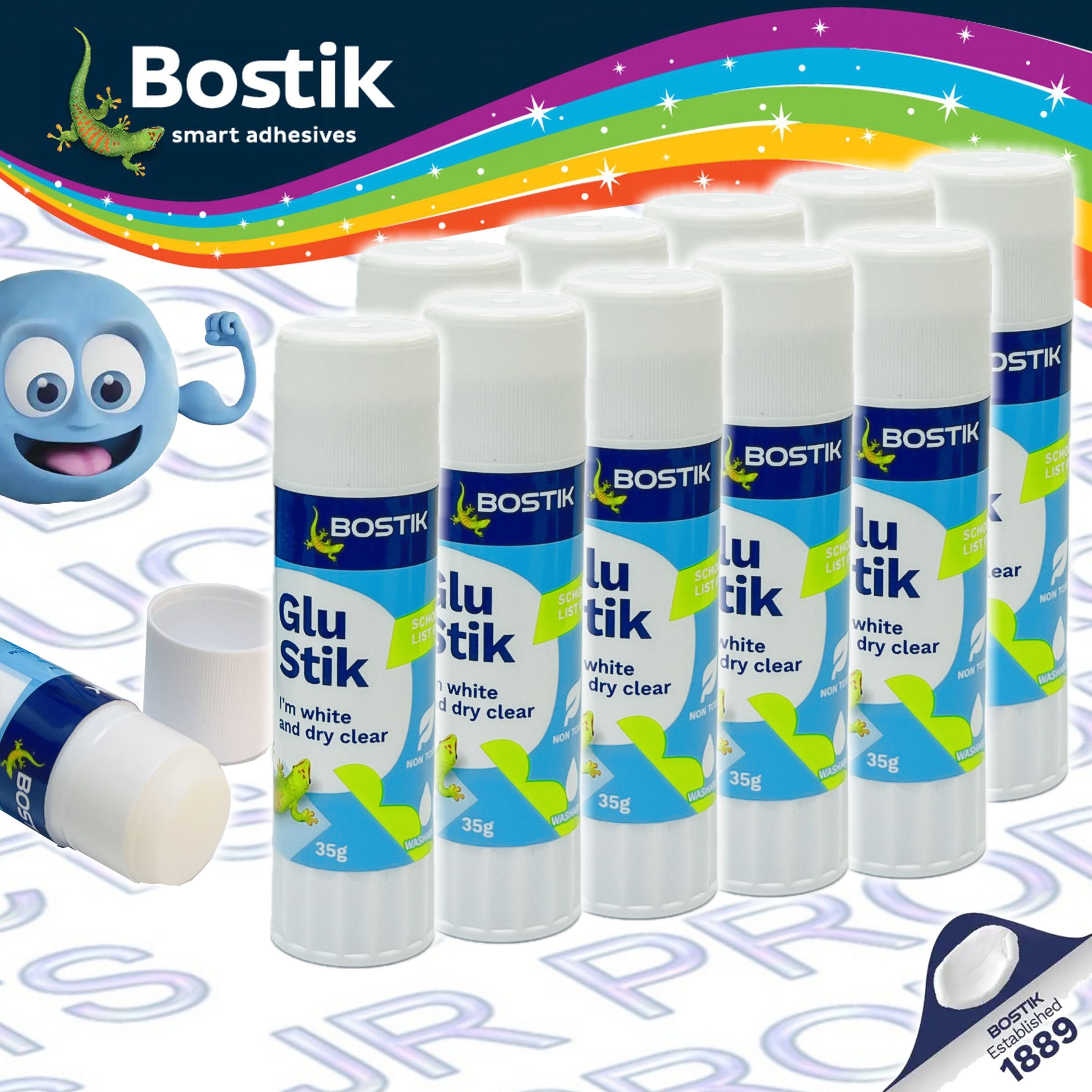 Bostik - "Glu Stik" 槳糊筆 (35克) - 10 支《香港行貨》