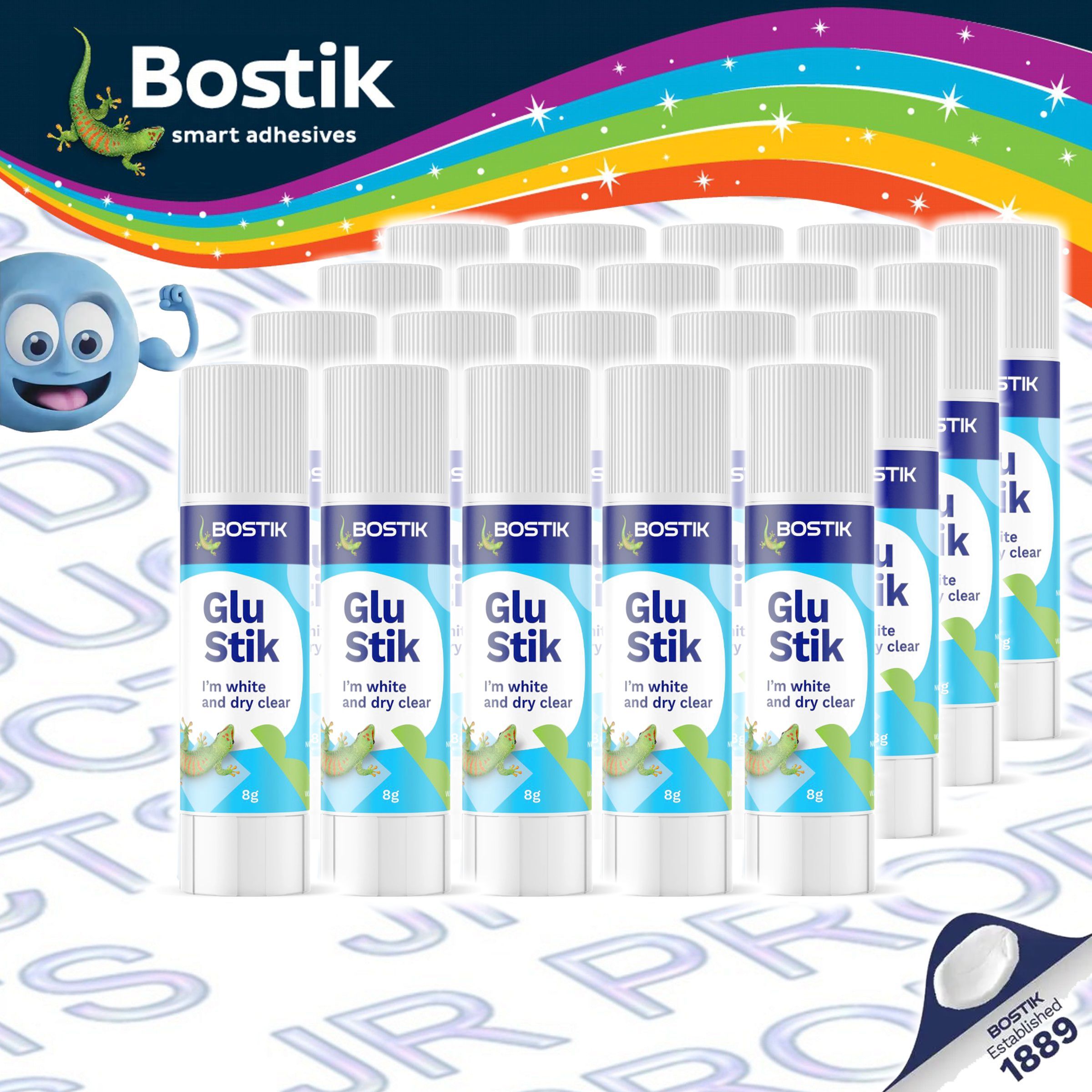Bostik - "Glu Stik" 透明 槳糊筆 (8克) - 20支《香港行貨》