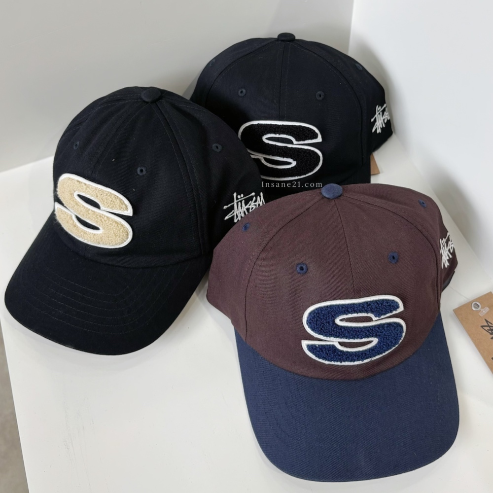 STUSSY 毛絨刺繡大S 老帽 棒球帽 帽子