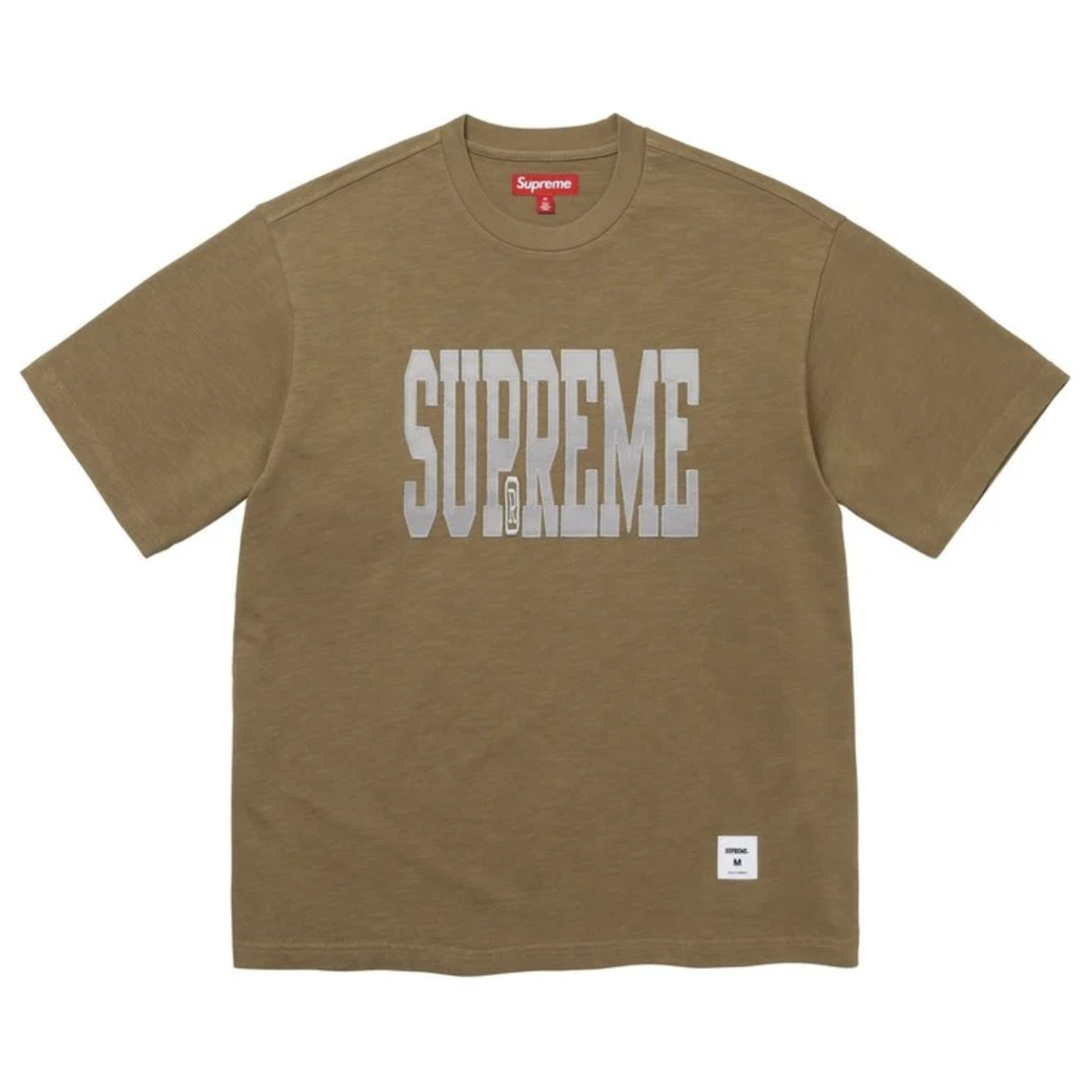 -(B3c05)-SUPREME STRETCH APPLIQUE S/S TOP 短Ｔ 藍色/咖啡綠-FW26KN52