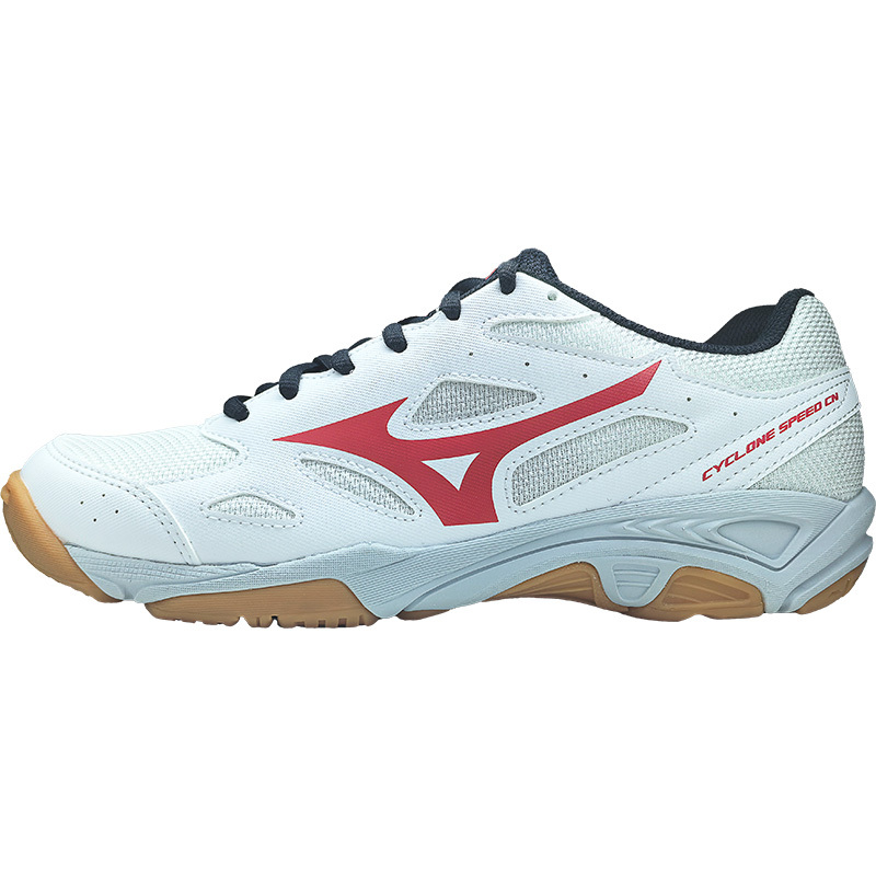 【代購】Mizuno Cyclone Speed CN Low top Training Shoes Unisex White Red V1GA218121