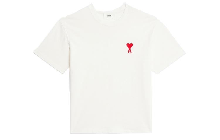【代購】AMIPARIS T Shirts Unisex Natural White Crew Neck Moderate UTS004726-175