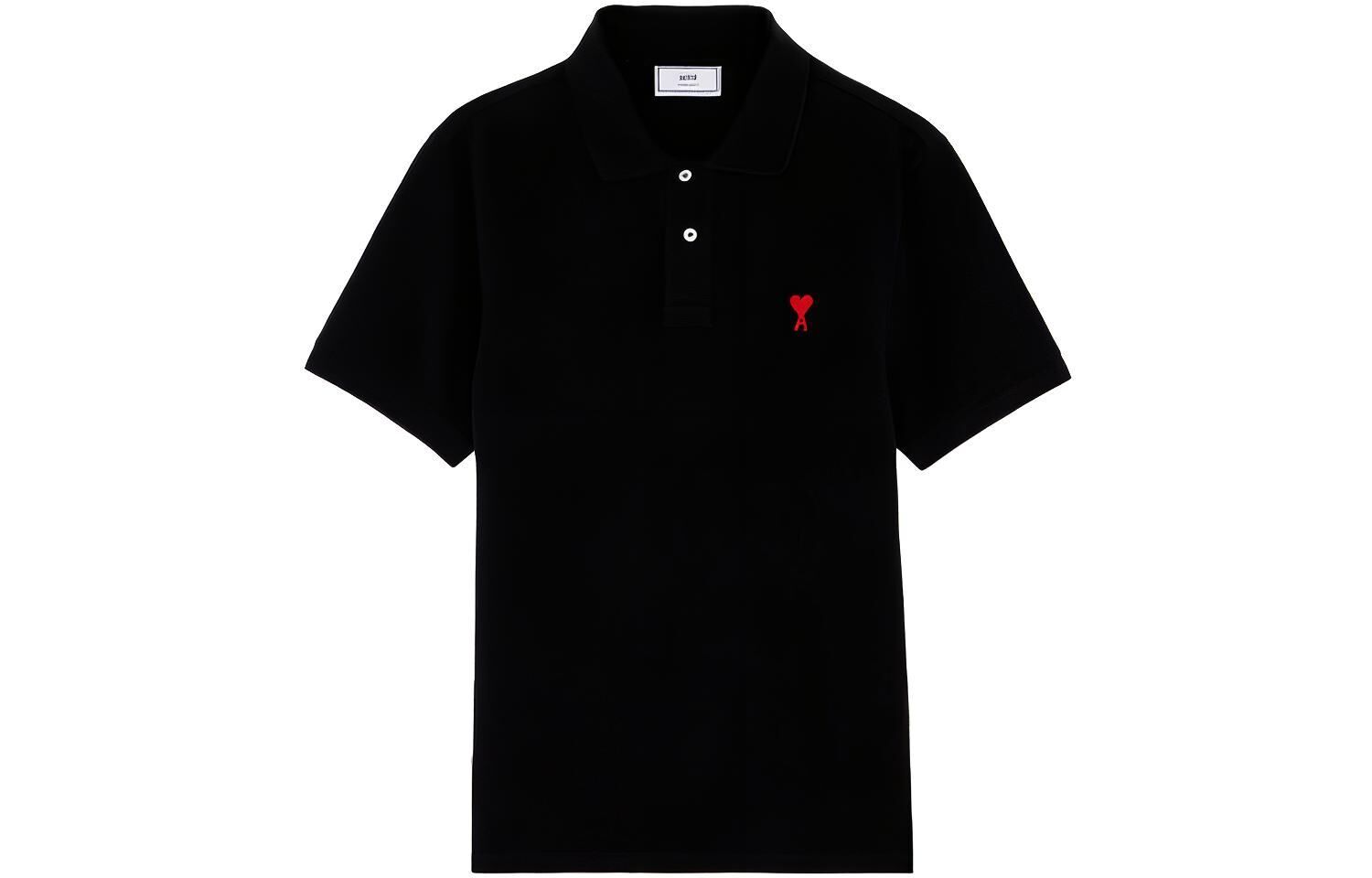【代購】AMIPARIS SS21 Polo Shirt Unisex Black BFHJ207760-001