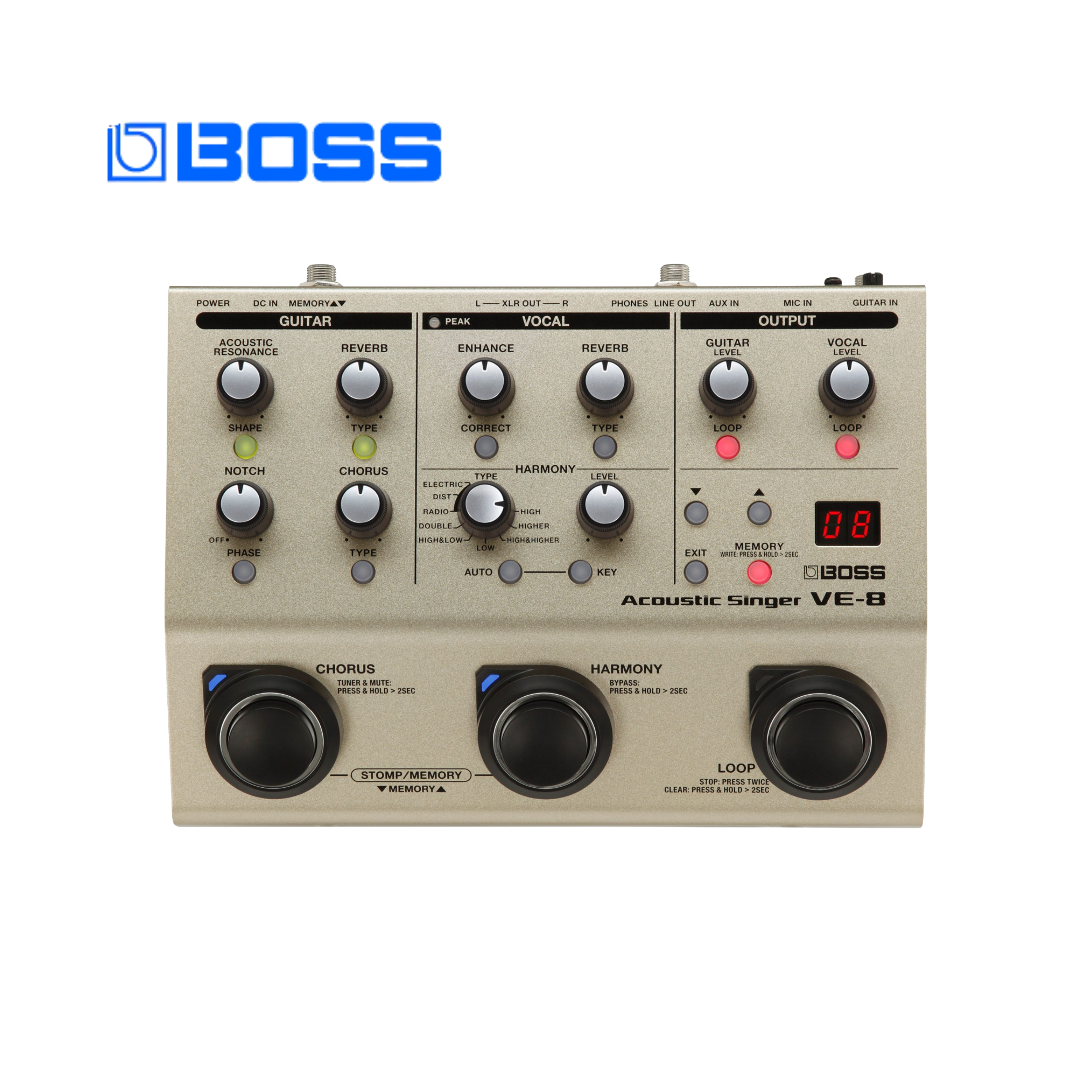 BOSS VE-8 Acoustic Singer 人聲&木吉他前級效果器