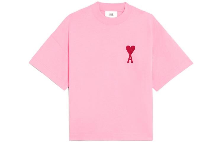 【代購】AMIPARIS Tanabata Capsule Collection T Shirts Unisex Pink Crew Neck Moderate Straight Fit SPEUTS014726-650