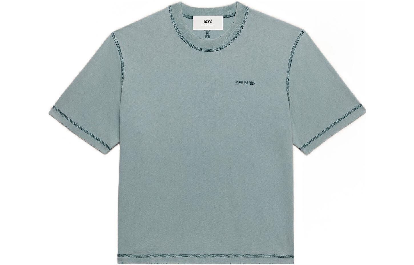 【代購】AMIPARIS FW23 T Shirt Unisex Aquamarines Stone Color UTS016JE0051468