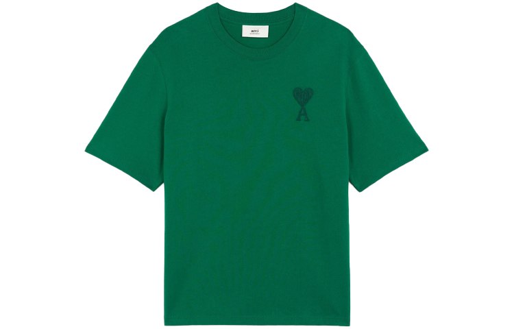 【代購】AMIPARIS T Shirts Men's Green Crew Neck Moderate Straight Fit A21HJ128726-300