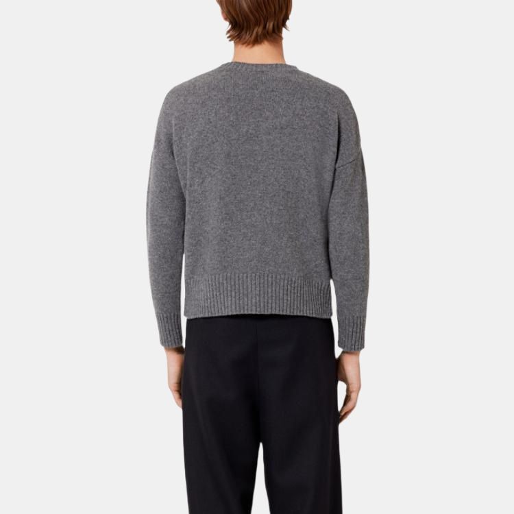 【代購】AMIPARIS Sweaters Men's Gray Crew Neck Moderate Other UKS040025-055
