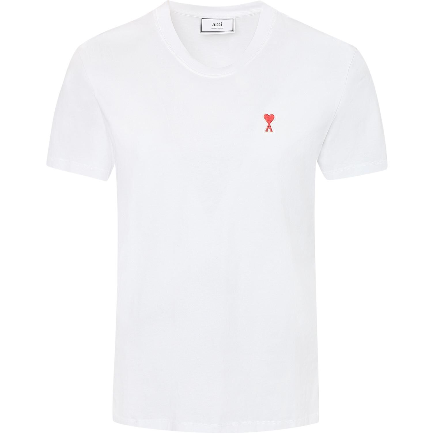 【代購】AMIPARIS T Shirts Men's White Crew Neck Moderate Straight Fit A20HJ108723-100