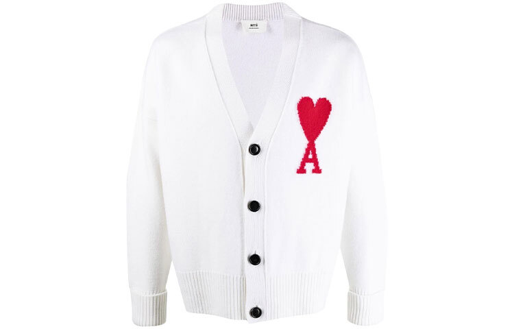 【代購】AMIPARIS Ami De Coeur Merino Wool Oversize Cardigan H21K303018-100
