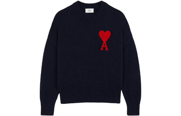 【代購】Ami Paris Ami De Coeur Knitted Cotton Crewneck A21HK009016-410