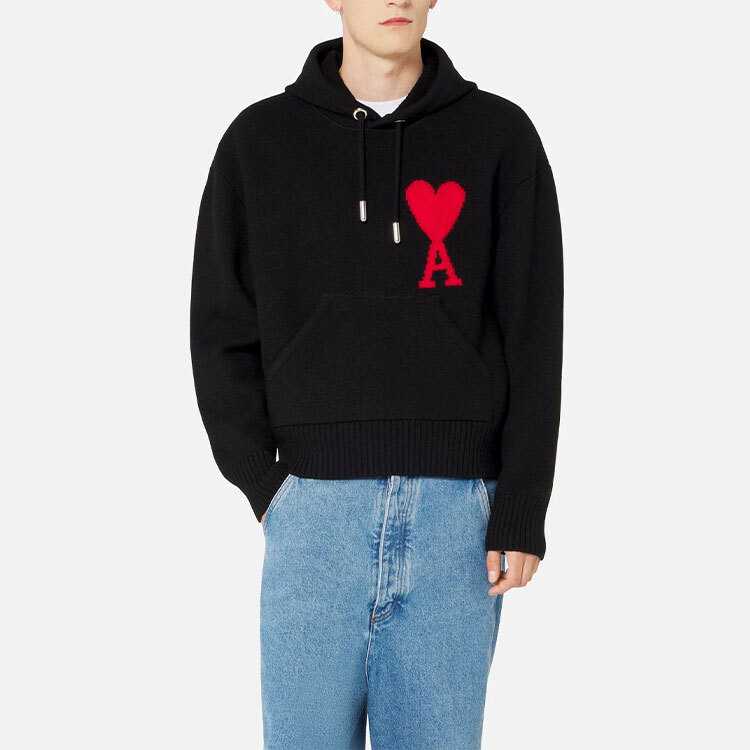 【代購】Ami Adc Knitted Hoodie UKS802-018009