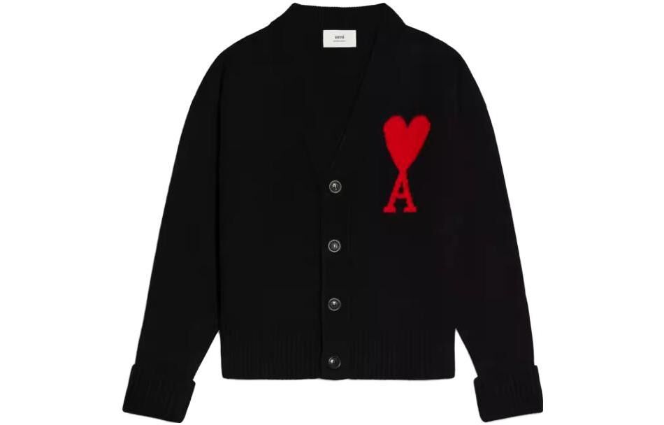 【代購】AMIPARIS Paris Ami De Coeur Knitted Cardigan BFUKC0020181-009