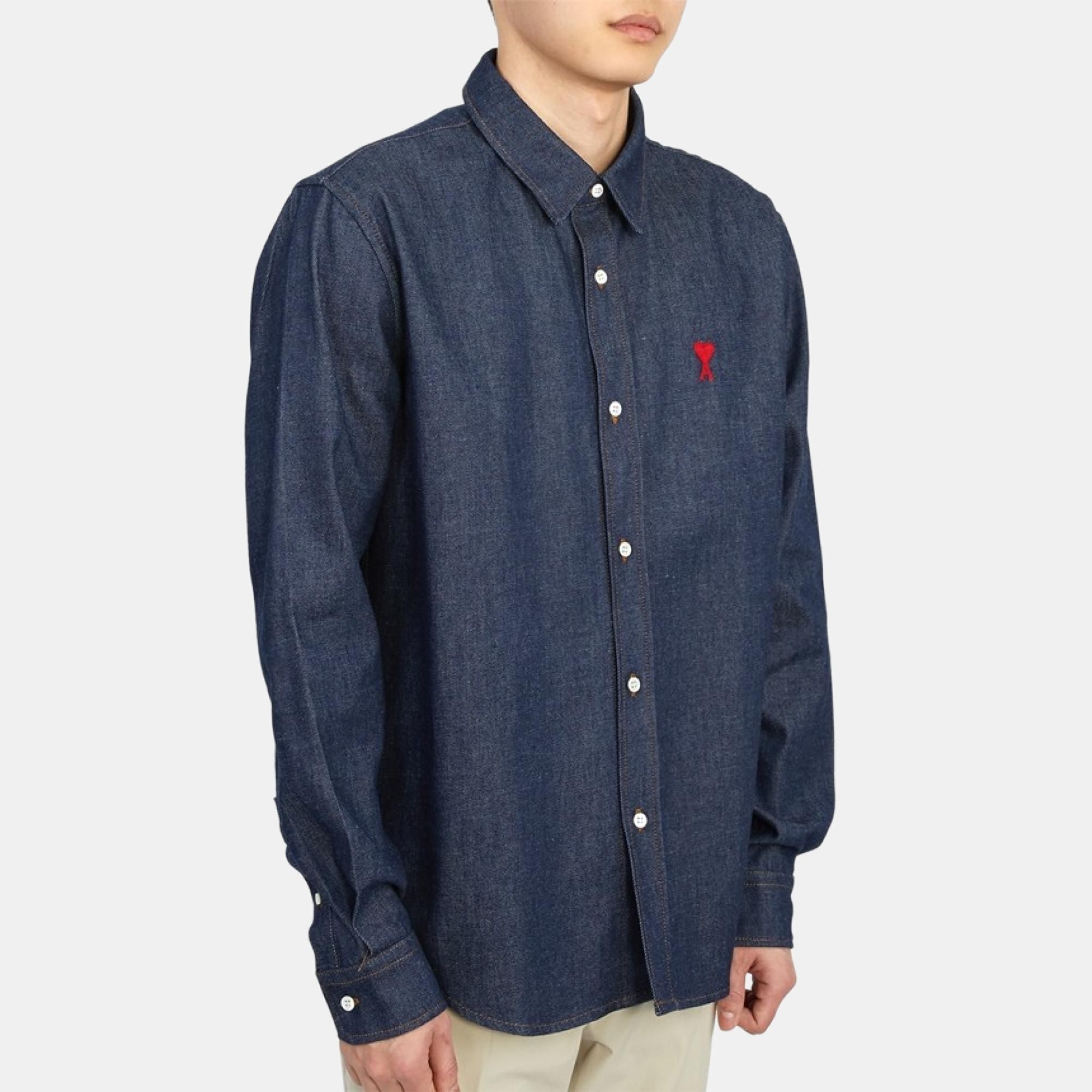 【代購】AMIPARIS FW22 Denim Jacket Men's Blue HSH114650-402